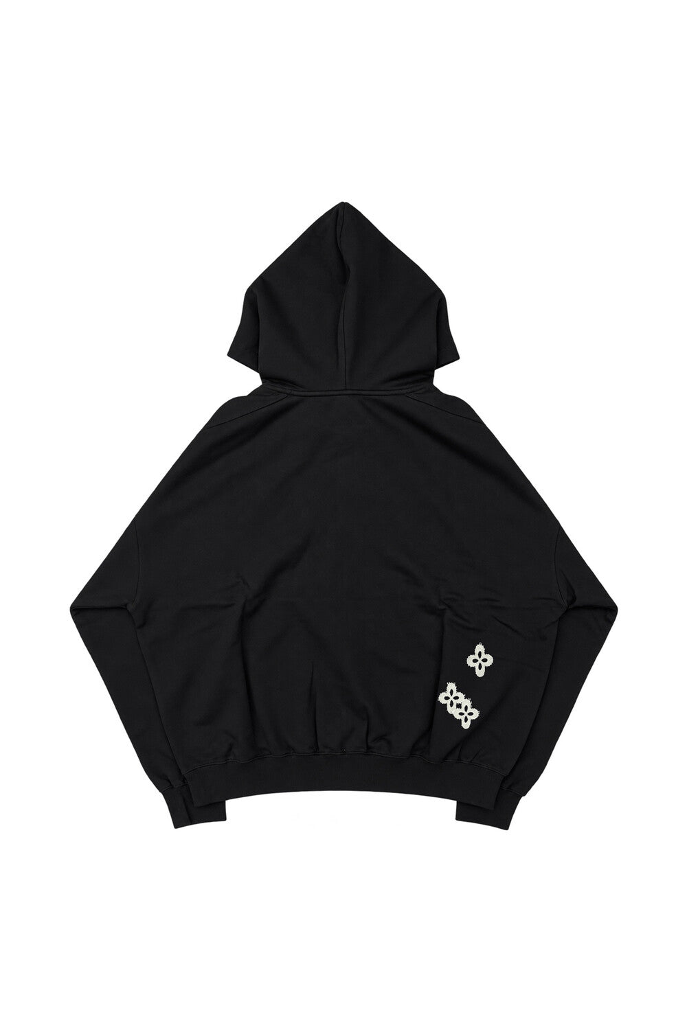 Surgery - Frayed Clover Logo Hood Jacket (Black) product image 2 | TRAB K-Fashion Australia