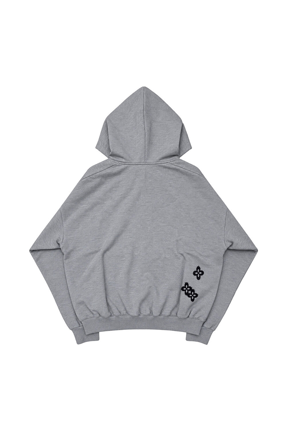Surgery - Frayed Clover Logo Hood Jacket (Grey) product image 2 | TRAB K-Fashion Australia