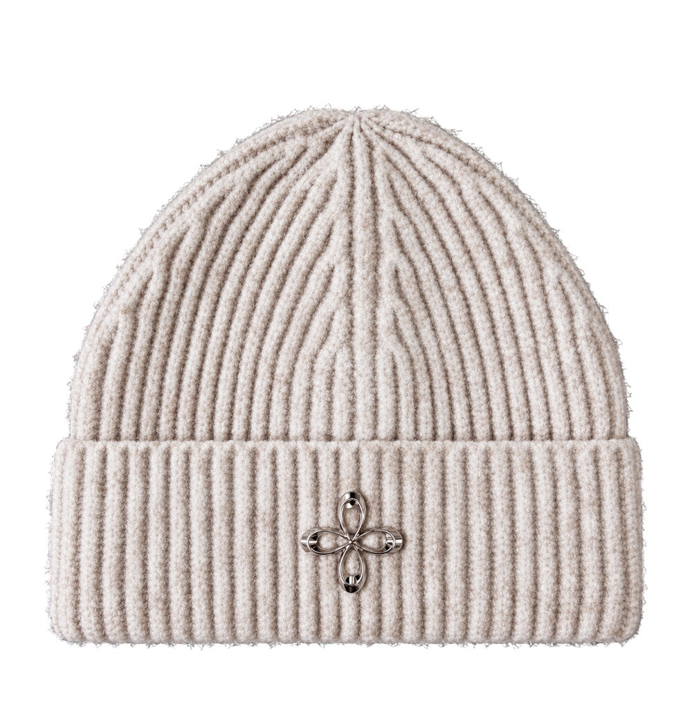 Surgery - Clover Logo Beanie Ver.3 (Oatmeal) product image 1 | TRAB K-Fashion Australia
