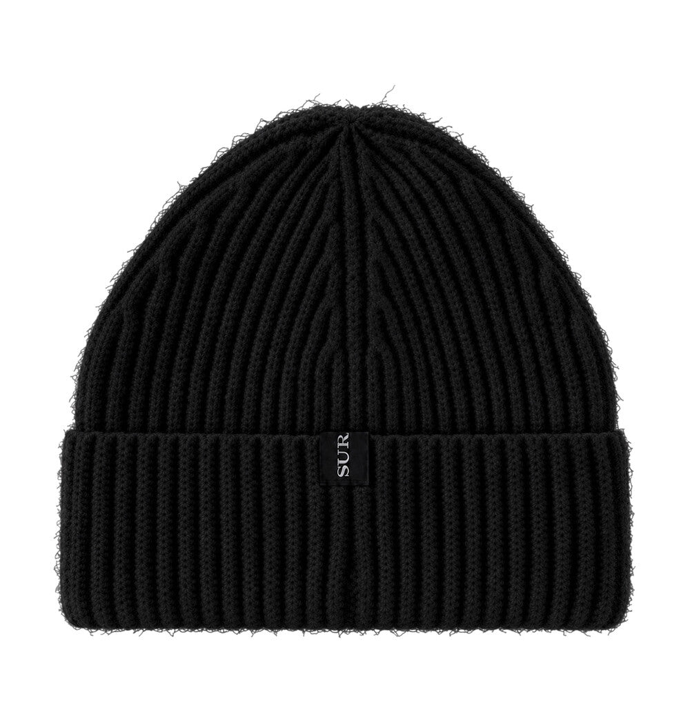 Surgery - Frayed Clover Logo Beanie (Black) product image 2 | TRAB K-Fashion Australia