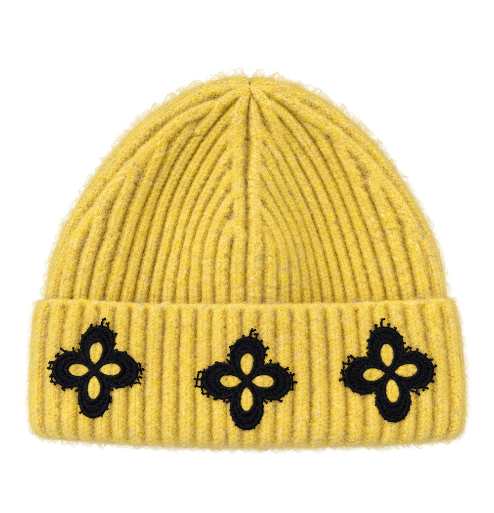 Surgery - Frayed Clover Logo Beanie (Mustard) product image 1 | TRAB K-Fashion Australia