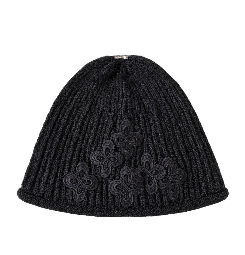 Surgery - Scatter Frayed Clover Logo Beanie (Black) product image 1 | TRAB K-Fashion Australia