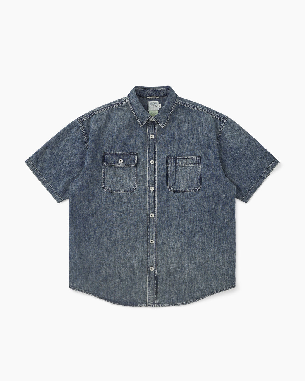 Khakis - 2p Denim S/S Shirt (Dark Blue) product image 1 | TRAB K-Fashion Australia