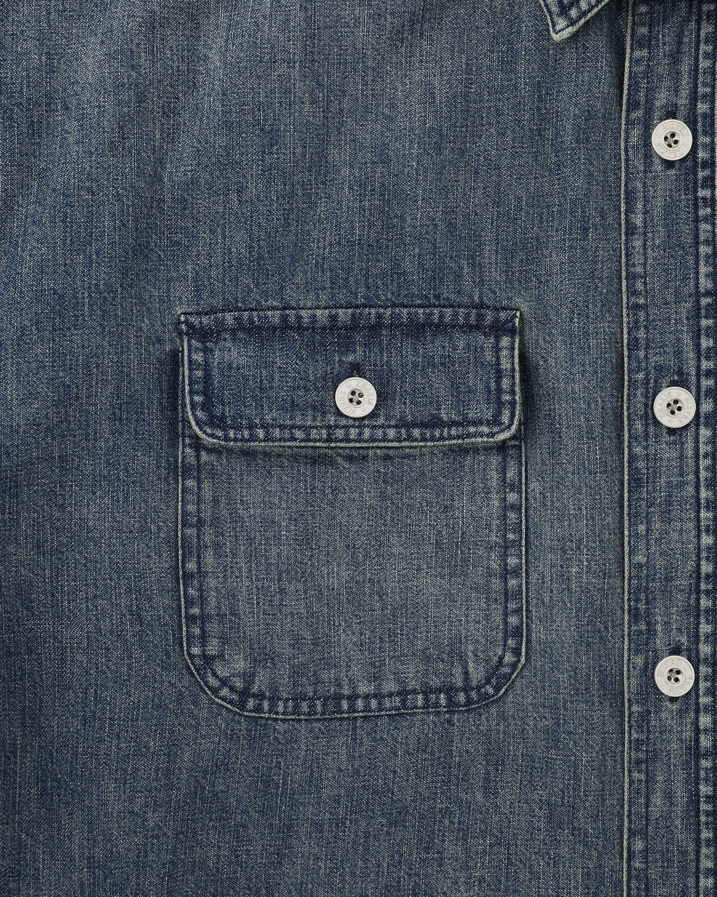 Khakis - 2p Denim S/S Shirt (Dark Blue) product image 3 | TRAB K-Fashion Australia