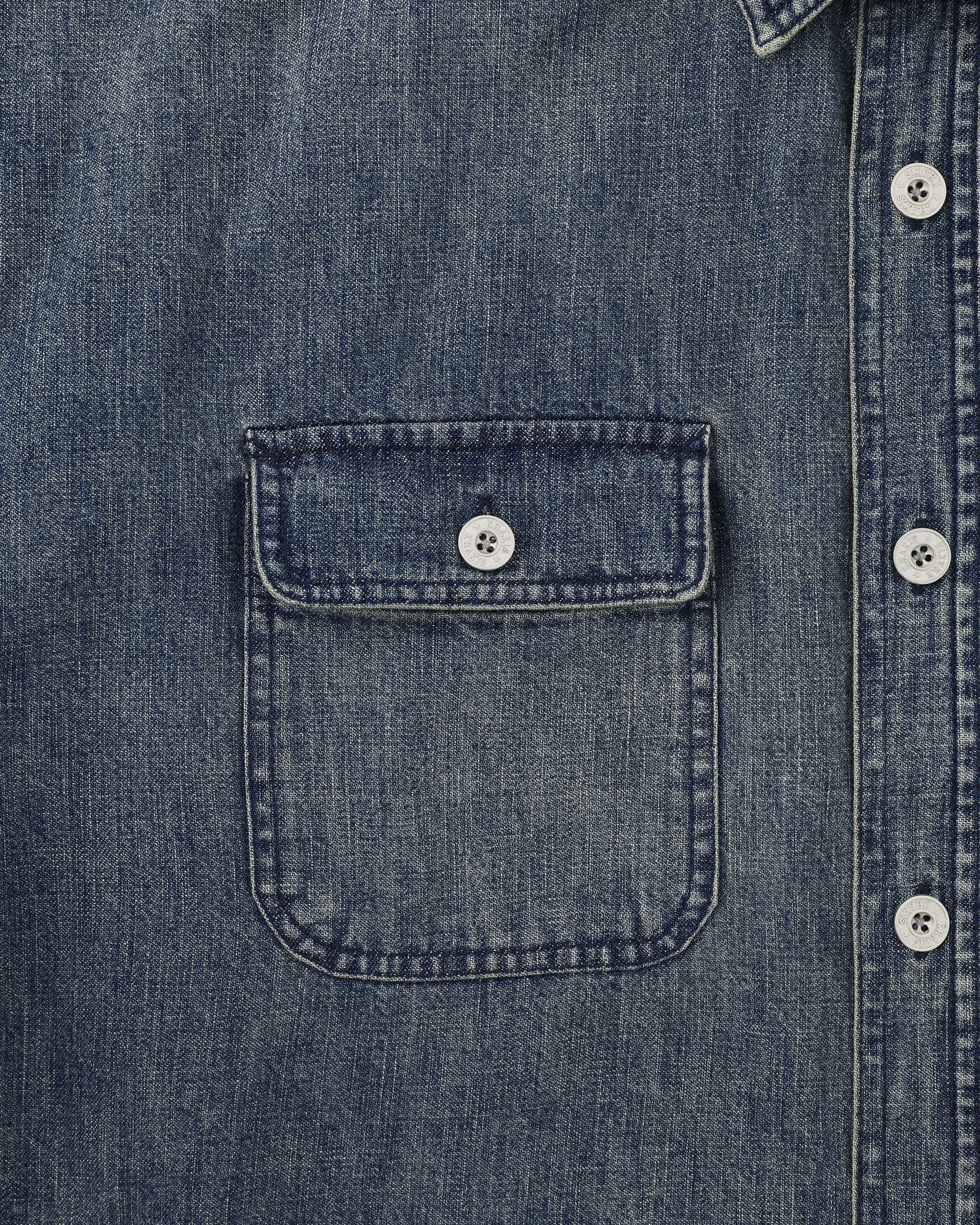 Khakis - 2p Denim S/S Shirt (Dark Blue) product image 3 | TRAB K-Fashion Australia