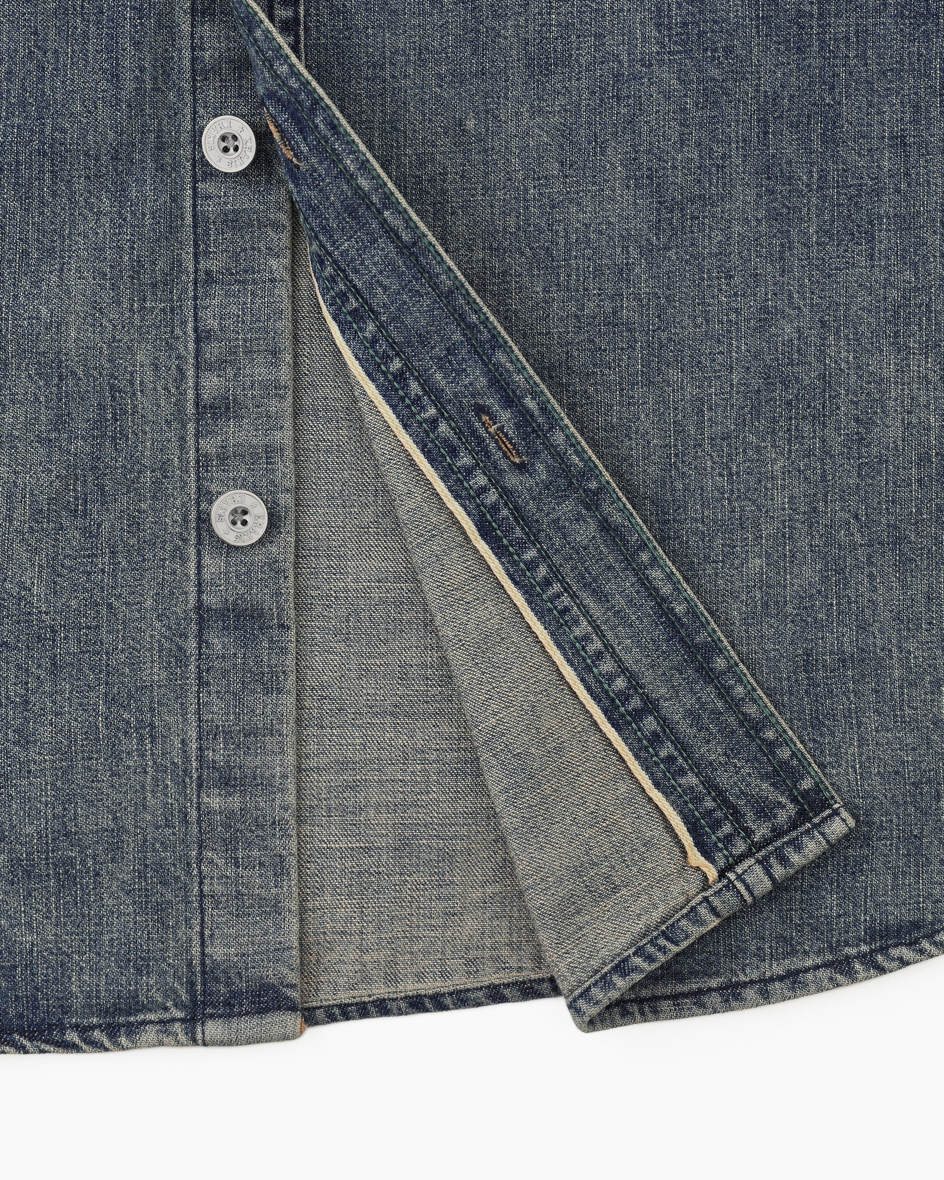 Khakis - 2p Denim S/S Shirt (Dark Blue) product image 5 | TRAB K-Fashion Australia
