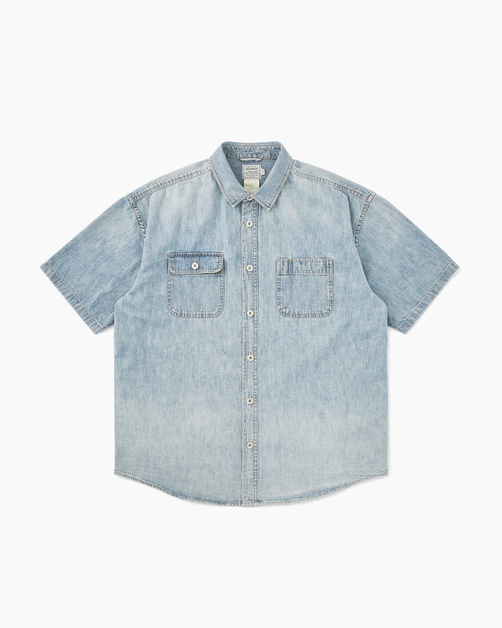 Khakis - 2p Denim S/S Shirt (Light Blue) product image 1 | TRAB K-Fashion Australia