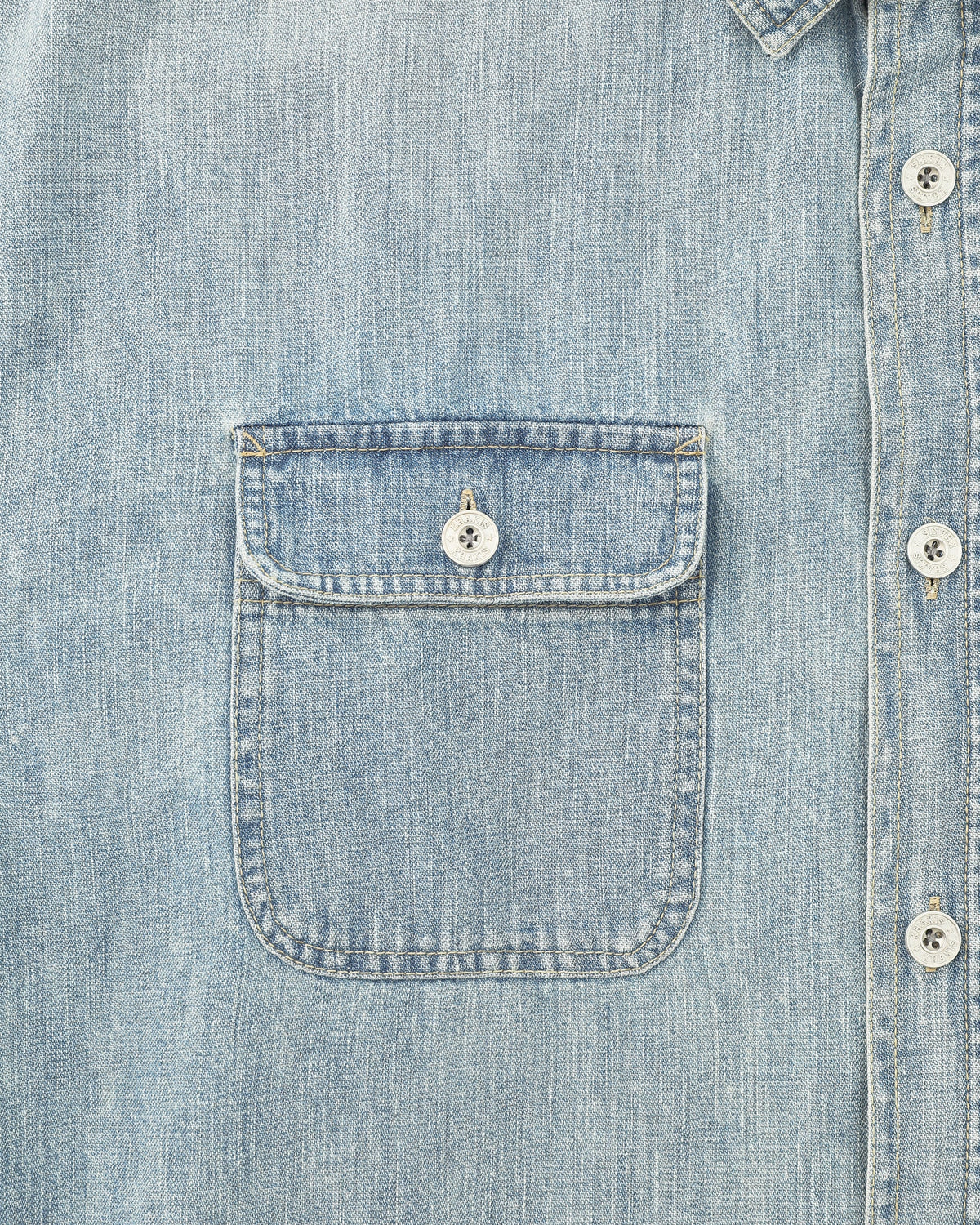 Khakis - 2p Denim S/S Shirt (Light Blue) product image 3 | TRAB K-Fashion Australia