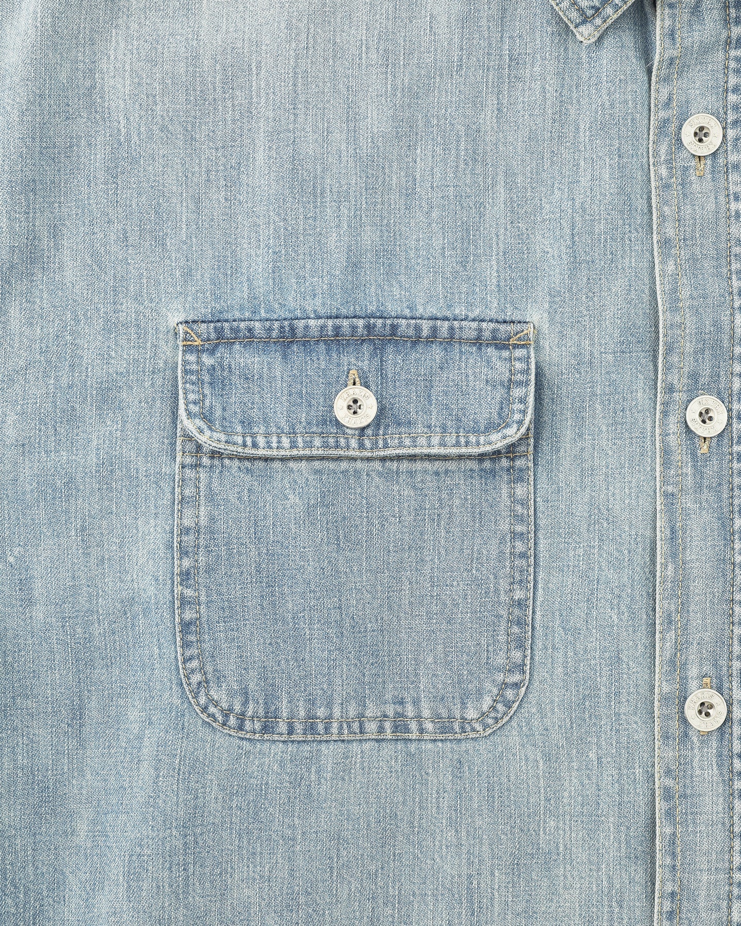 Khakis - 2p Denim S/S Shirt (Light Blue) product image 3 | TRAB K-Fashion Australia