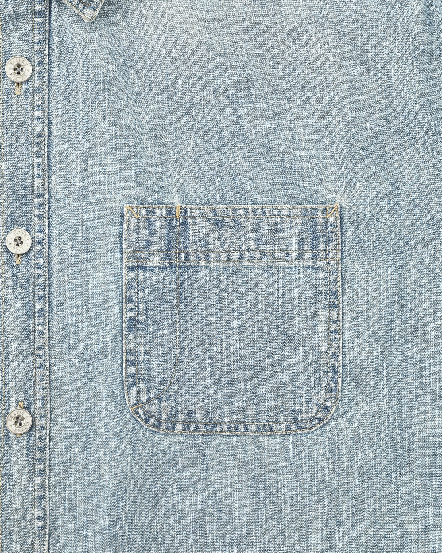 Khakis - 2p Denim S/S Shirt (Light Blue) product image 4 | TRAB K-Fashion Australia
