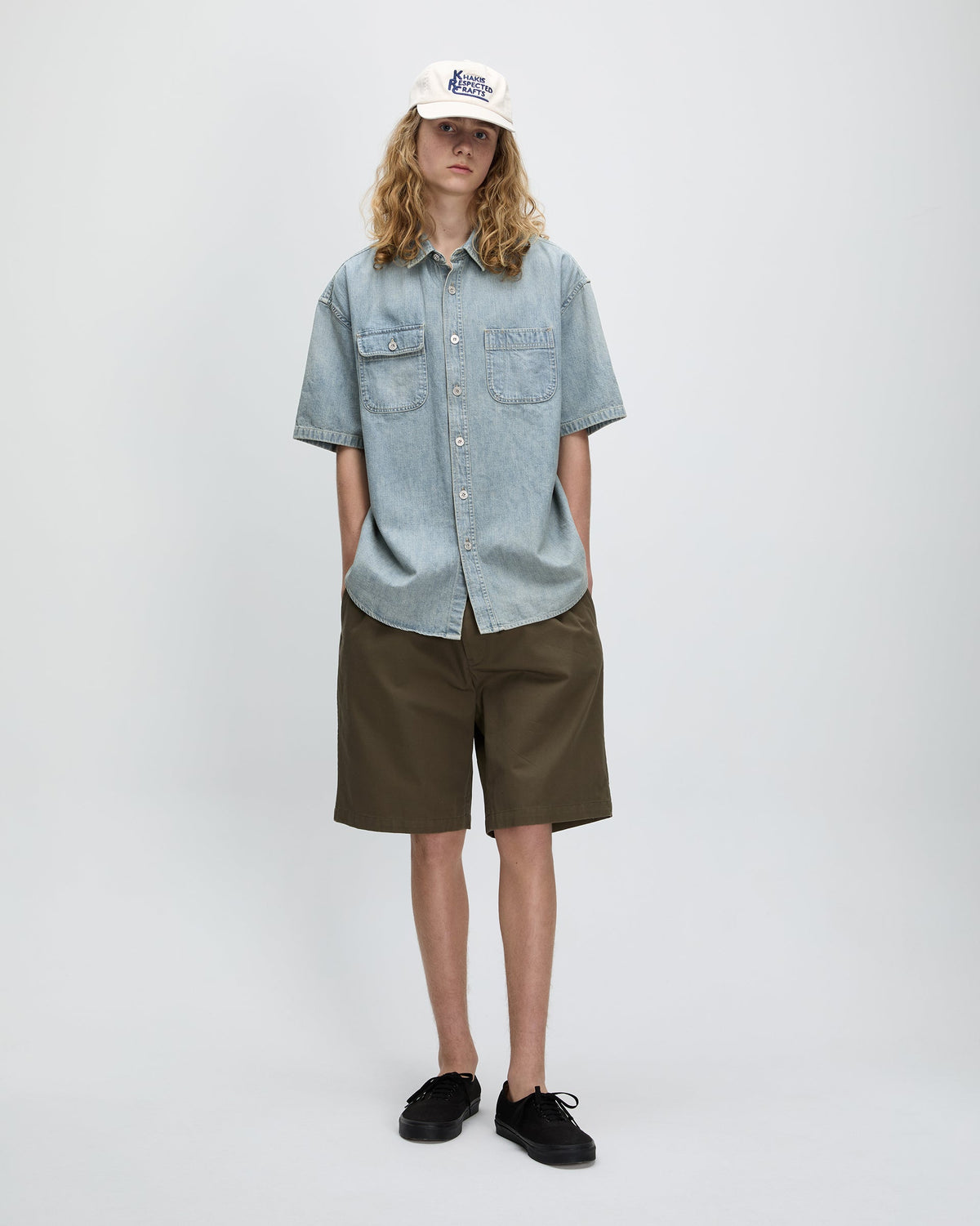 Khakis - 2p Denim S/S Shirt (Light Blue) product image 7 | TRAB K-Fashion Australia