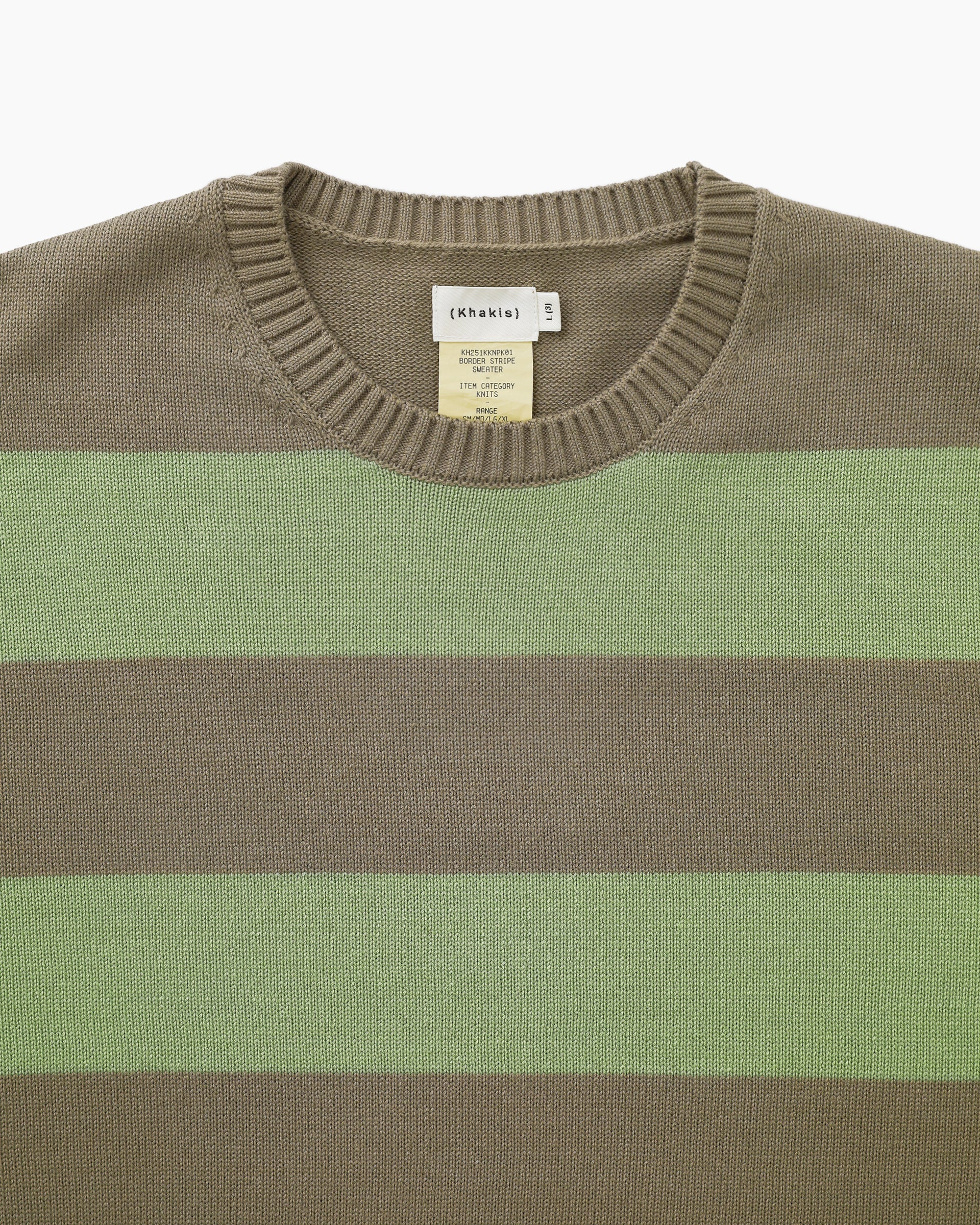 Khakis - Border Stripe Sweater (Sage/Green) product image 2 | TRAB K-Fashion Australia