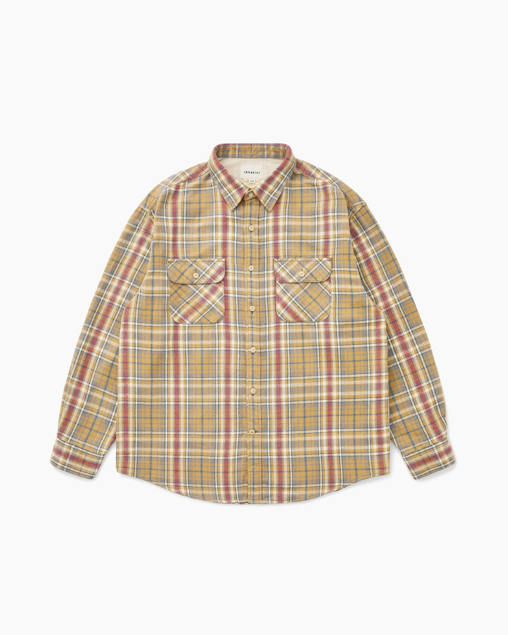 Khakis - Brushed Plaid Shirt (Pale Yellow) product image 1 | TRAB K-Fashion Australia