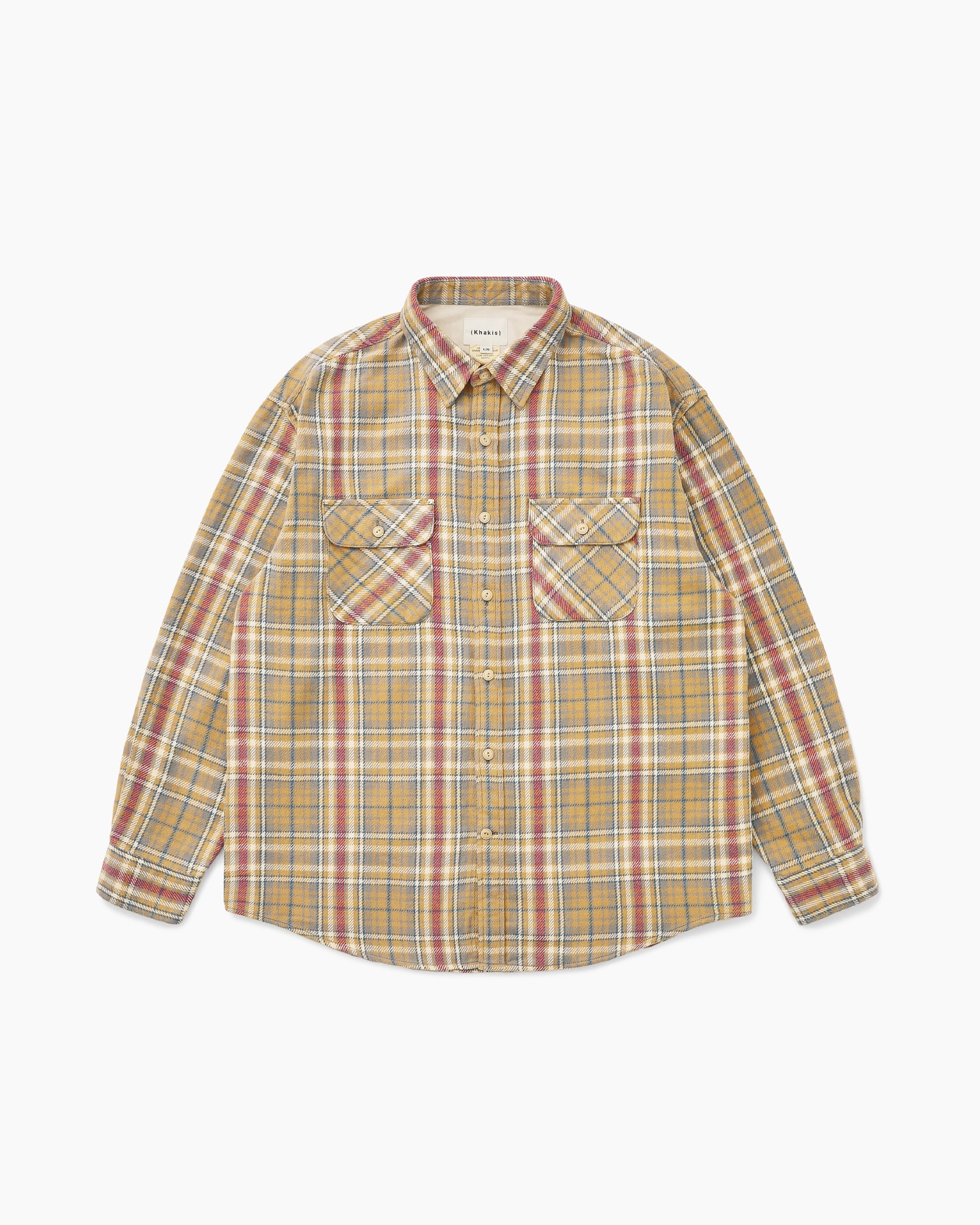 Khakis - Brushed Plaid Shirt (Pale Yellow) product image 1 | TRAB K-Fashion Australia