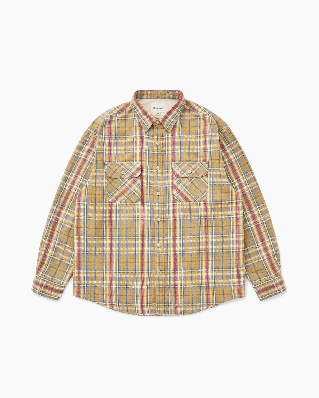 Khakis - Brushed Plaid Shirt (Pale Yellow) product image 1 | TRAB K-Fashion Australia