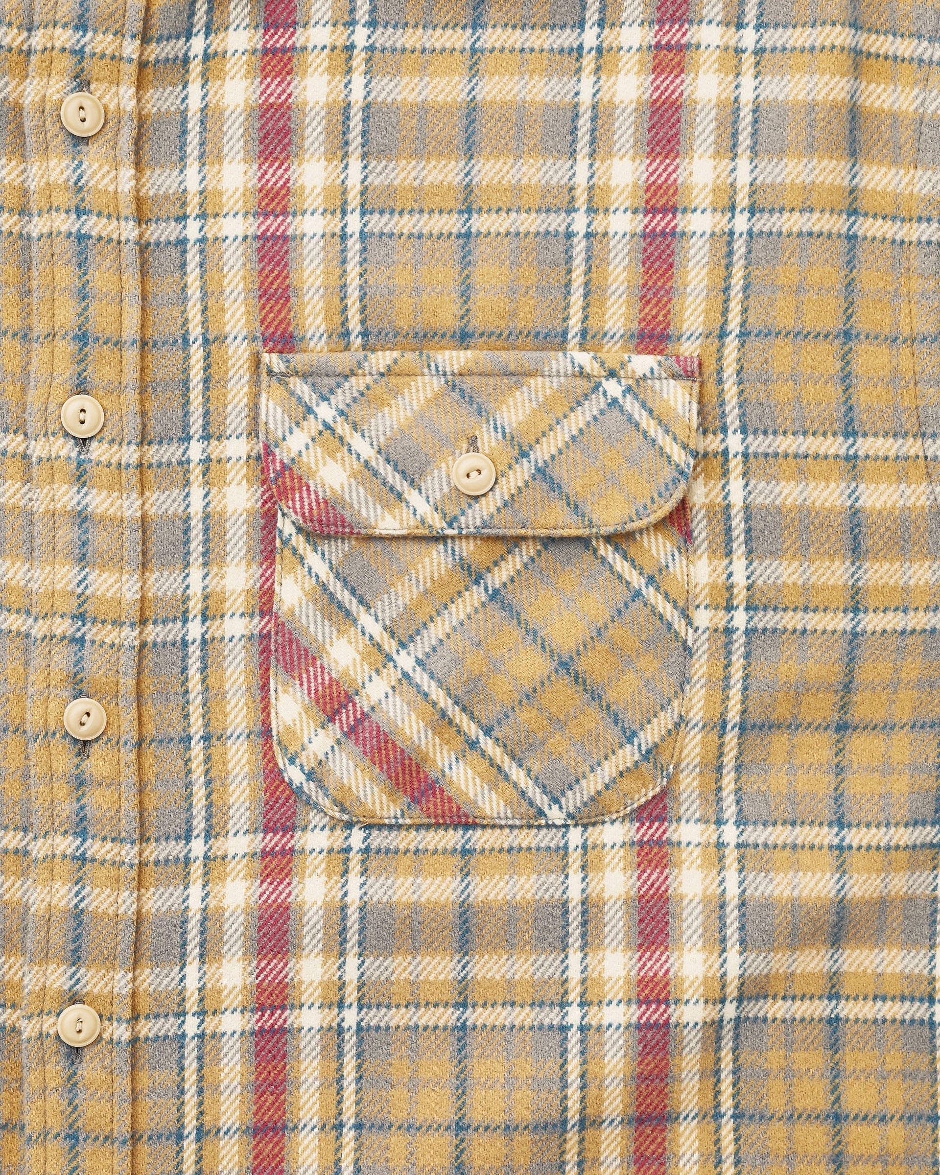 Khakis - Brushed Plaid Shirt (Pale Yellow) product image 4 | TRAB K-Fashion Australia