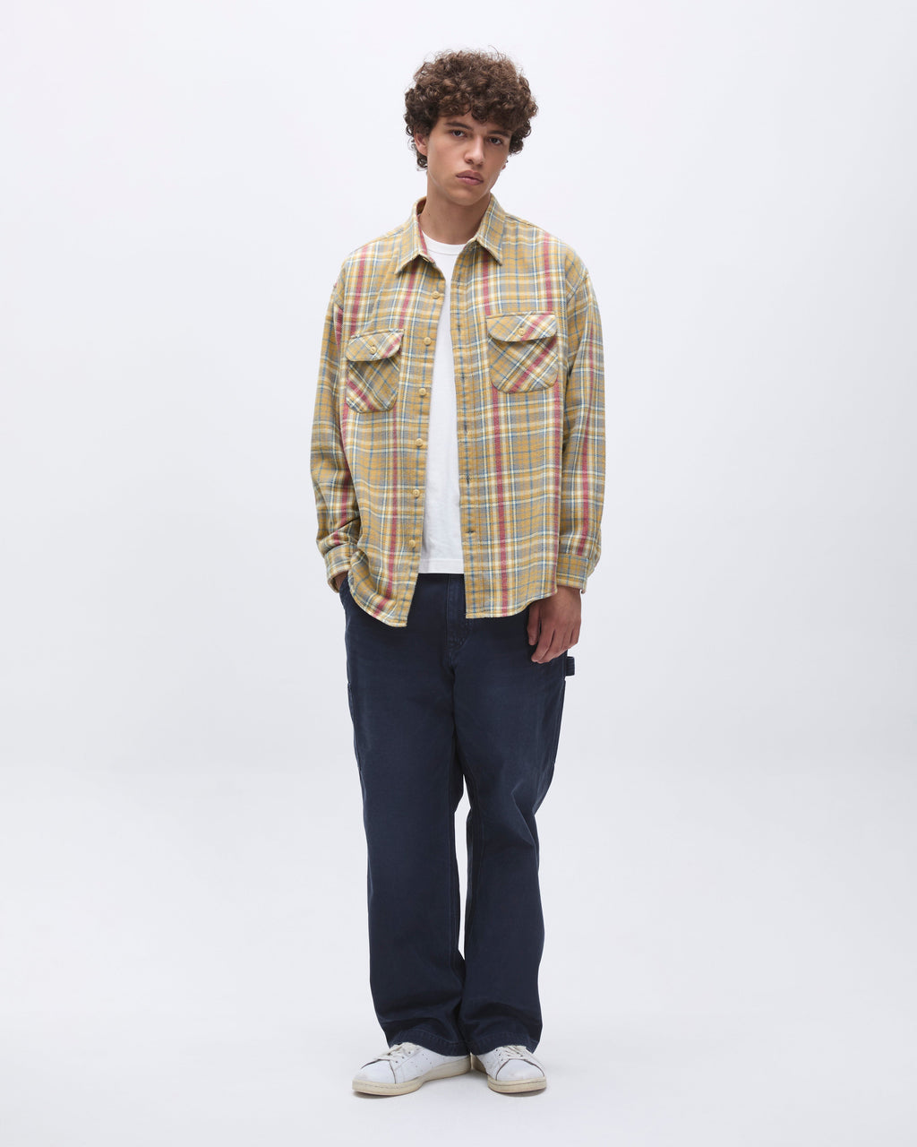 Khakis - Brushed Plaid Shirt (Pale Yellow) product image 7 | TRAB K-Fashion Australia