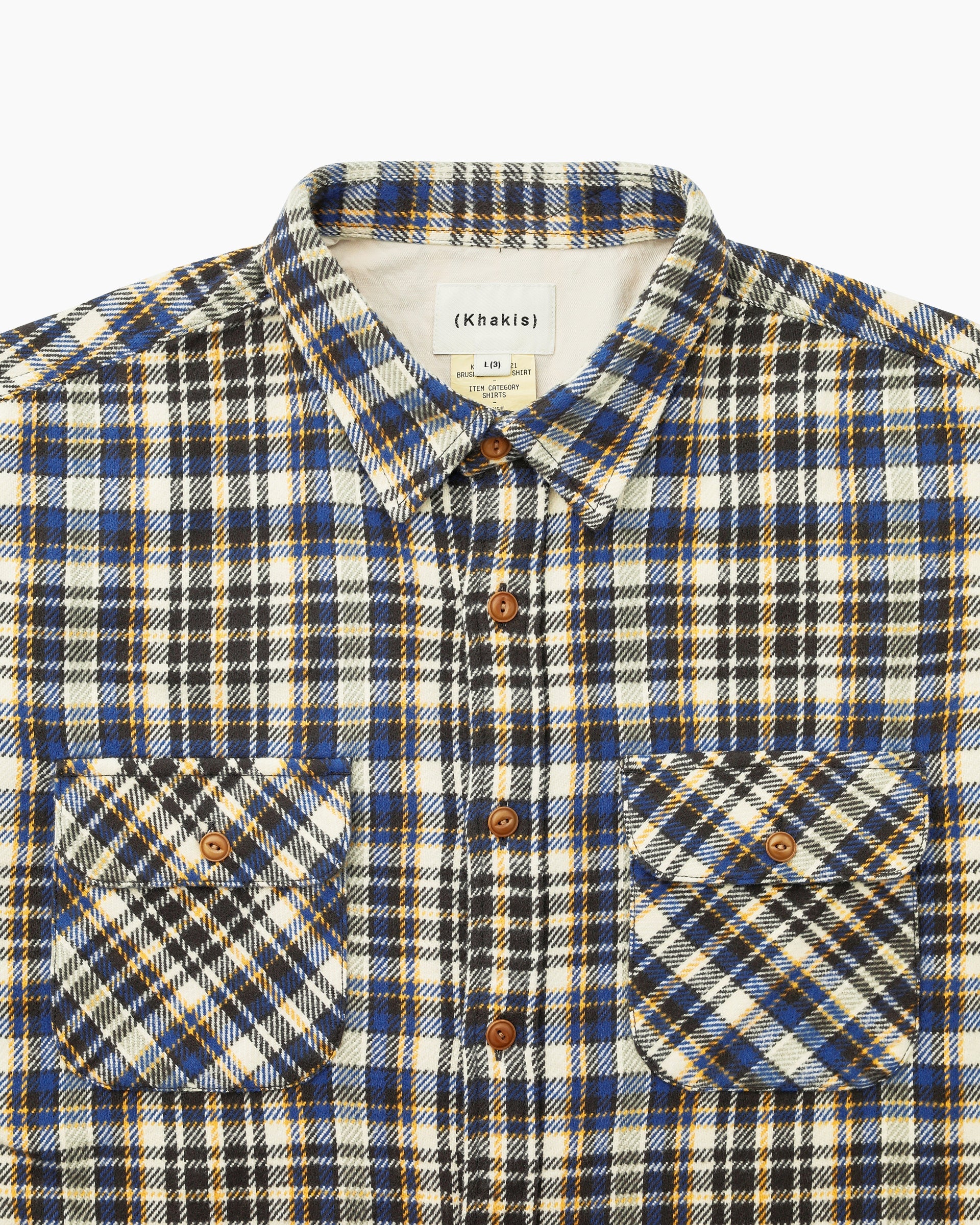 Khakis - Brushed Plaid Shirt (Royal Blue) product image 2 | TRAB K-Fashion Australia