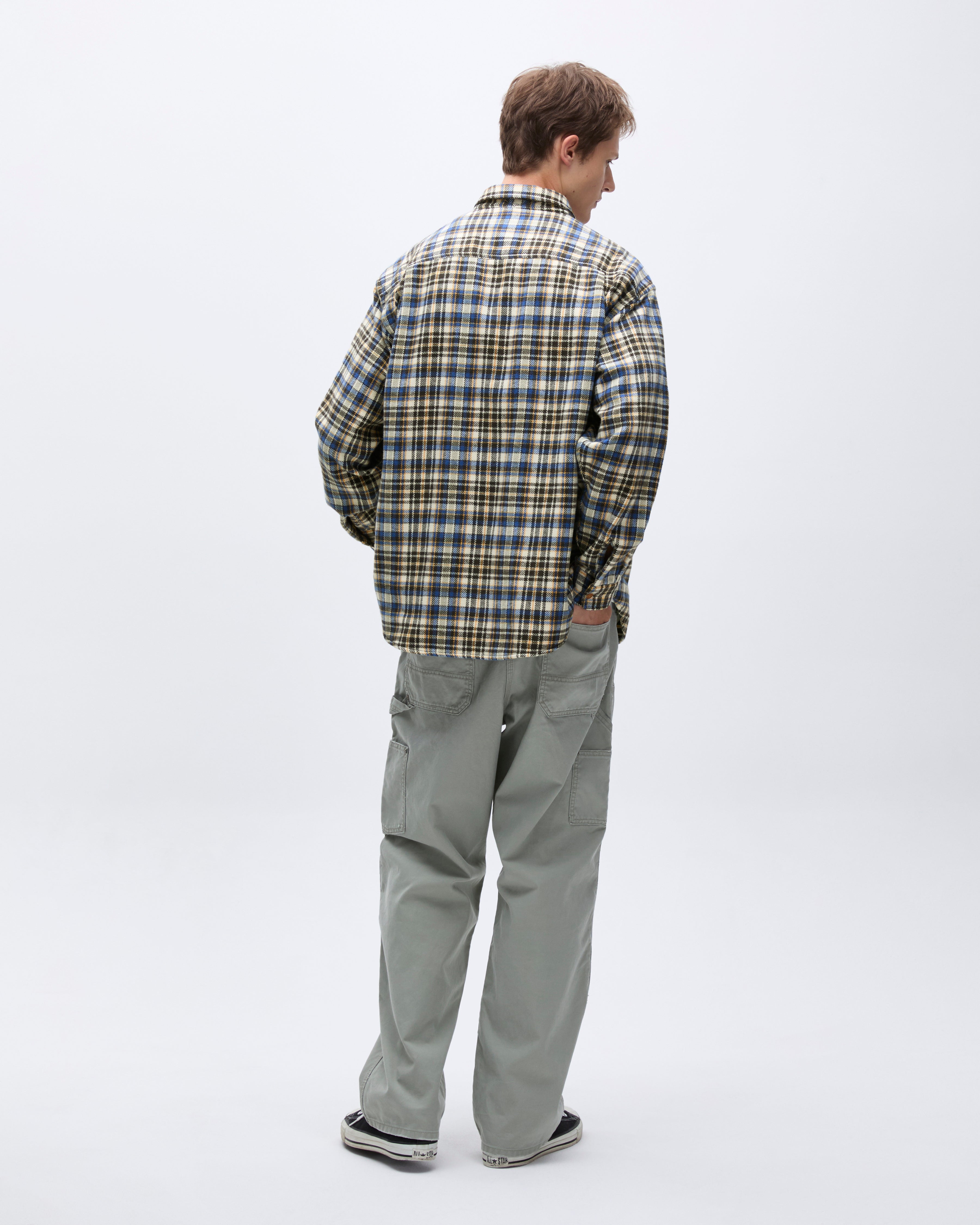 Khakis - Brushed Plaid Shirt (Royal Blue) product image 7 | TRAB K-Fashion Australia