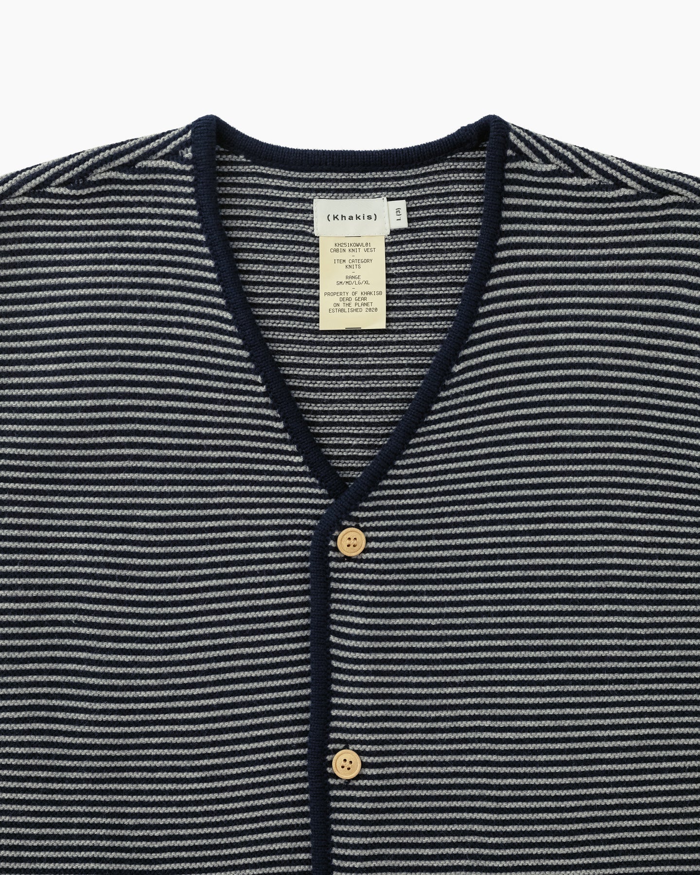 Khakis - Cabin Knit Vest (Navy) product image 2 | TRAB K-Fashion Australia