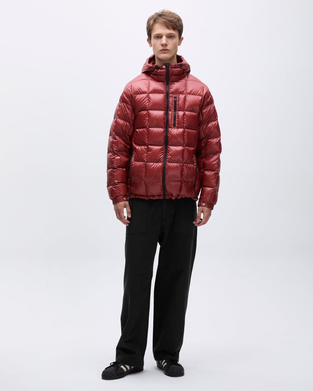 Khakis - Camper Hooded Down Jacket (Pale Red) product image 9 | TRAB K-Fashion Australia