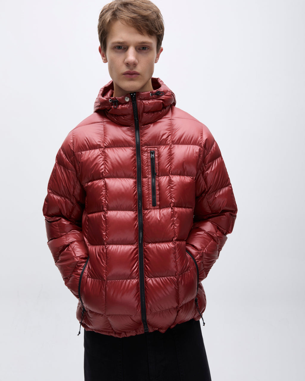 Khakis - Camper Hooded Down Jacket (Pale Red) product image 8 | TRAB K-Fashion Australia