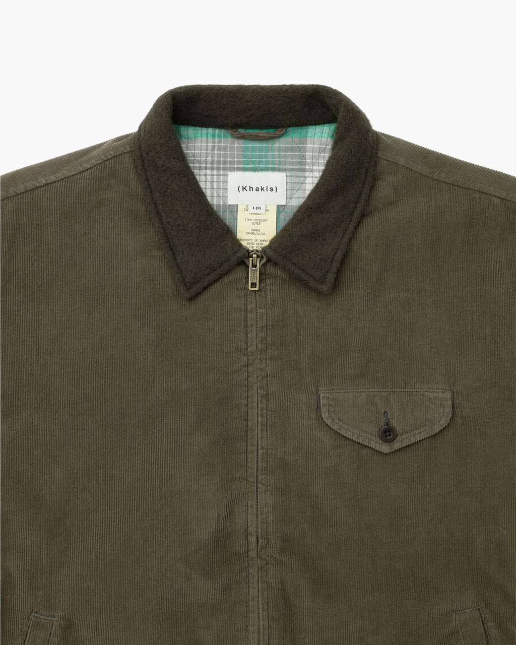 Khakis - Corduroy Swing Jacket (Dark Olive) product image 2 | TRAB K-Fashion Australia