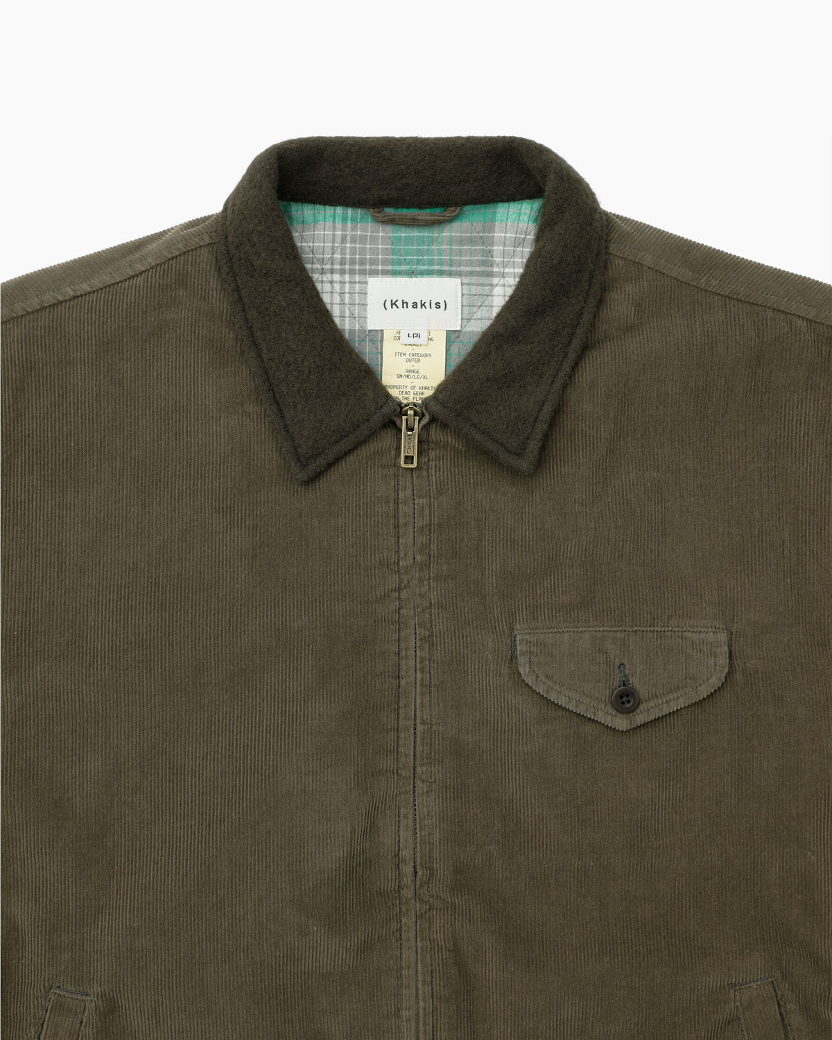 Khakis - Corduroy Swing Jacket (Dark Olive) product image 2 | TRAB K-Fashion Australia