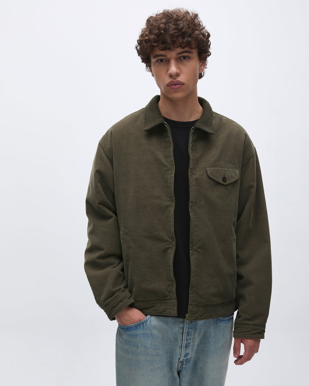 Khakis - Corduroy Swing Jacket (Dark Olive) product image 6 | TRAB K-Fashion Australia
