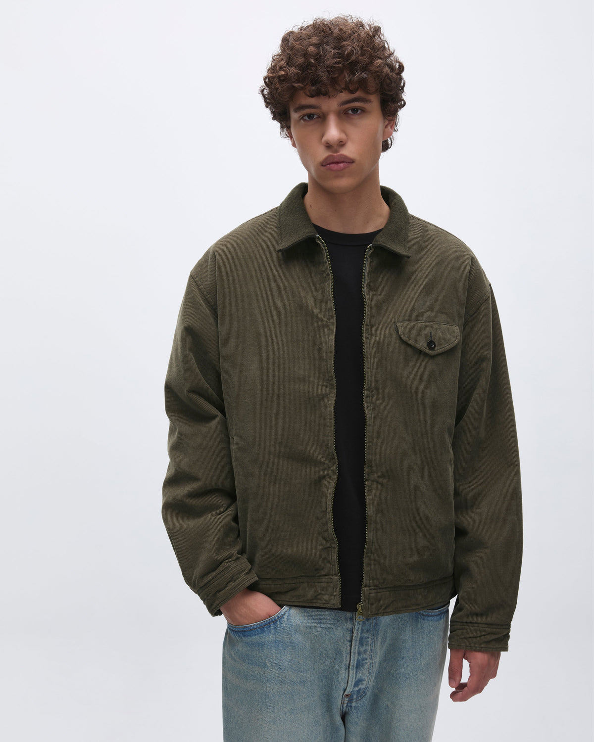 Khakis - Corduroy Swing Jacket (Dark Olive) product image 6 | TRAB K-Fashion Australia