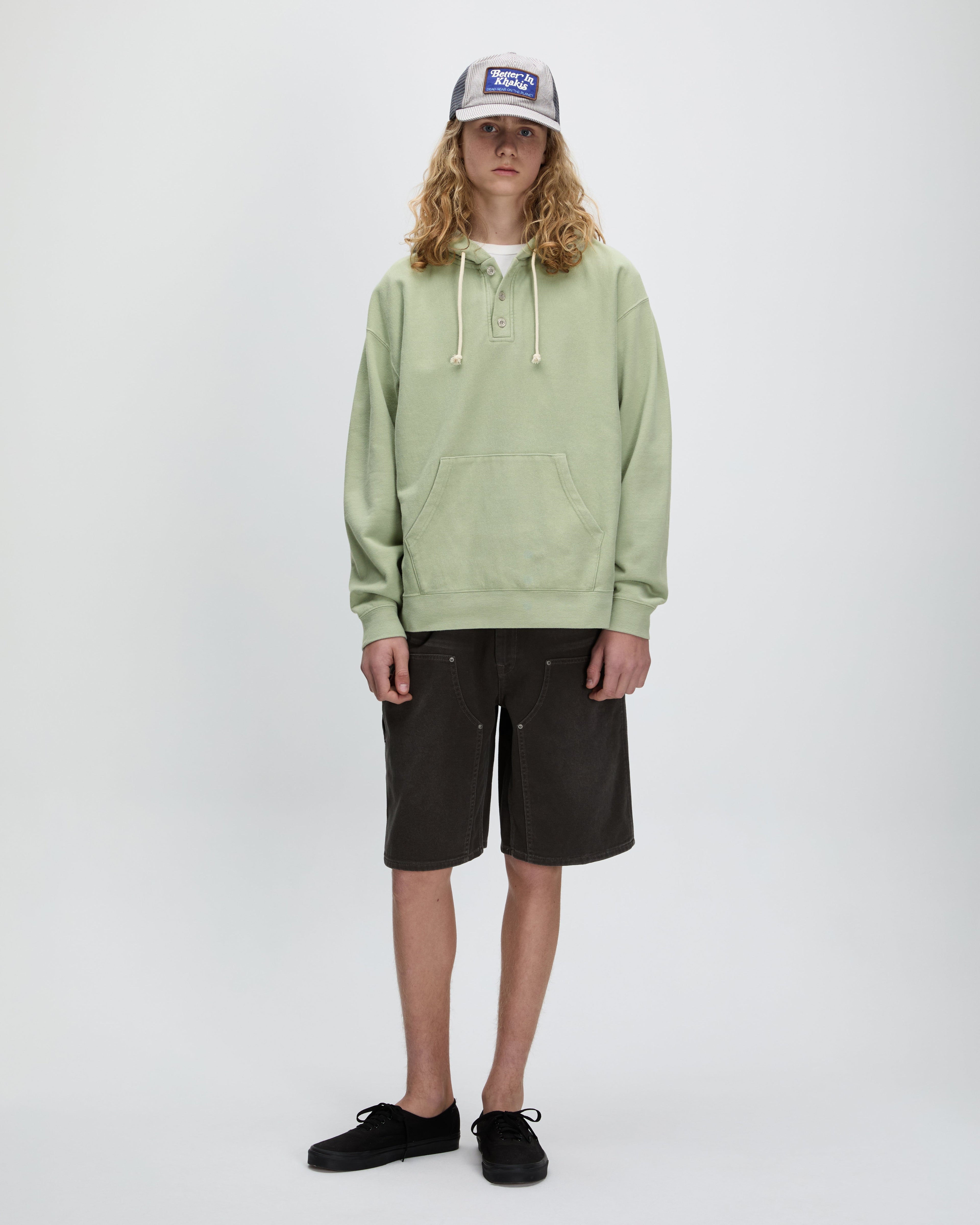 Khakis - Half Button Hoodie (Moss) product image 5 | TRAB K-Fashion Australia