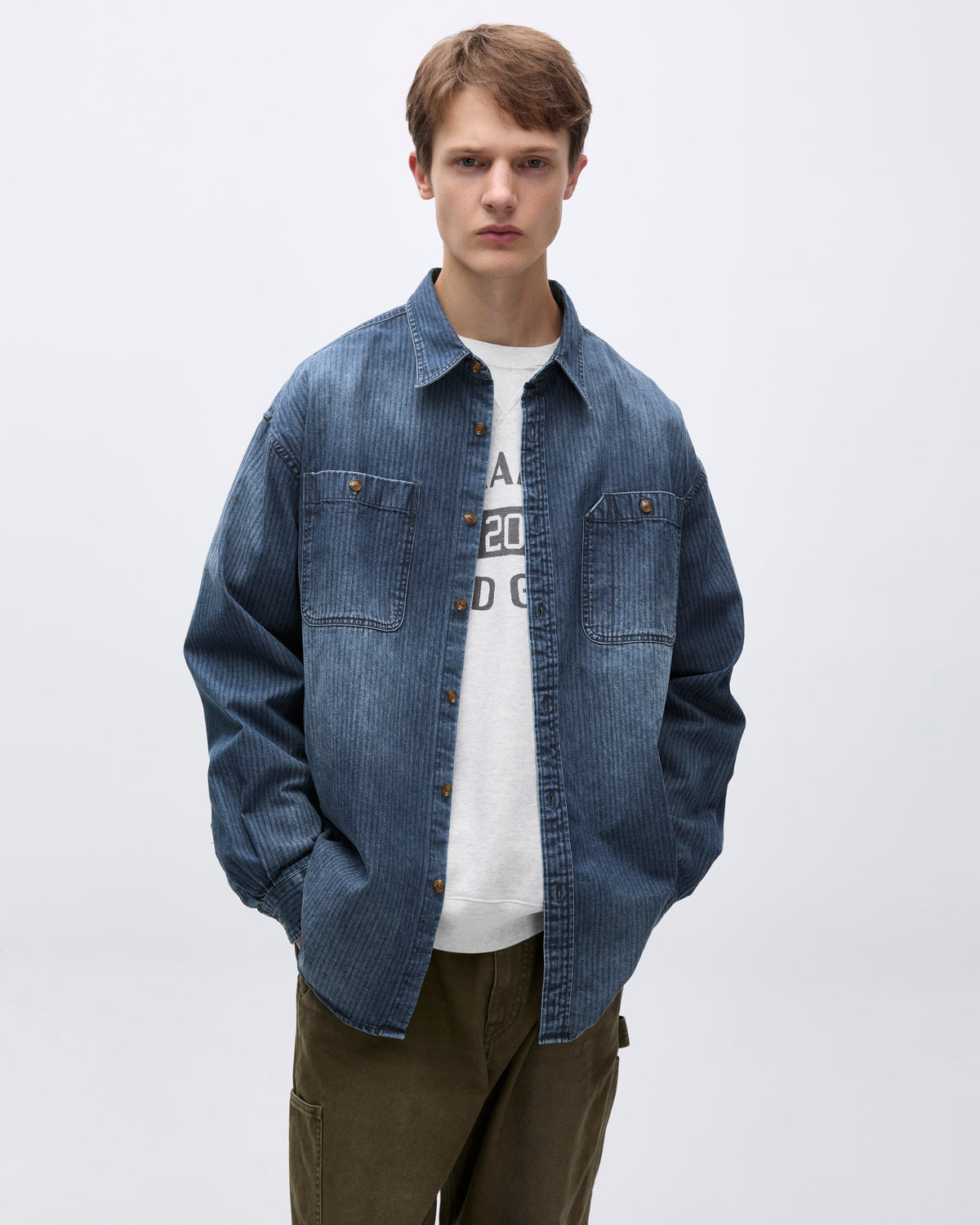 Khakis - Hbt Over Shirt (Dark Blue) product image 6 | TRAB K-Fashion Australia