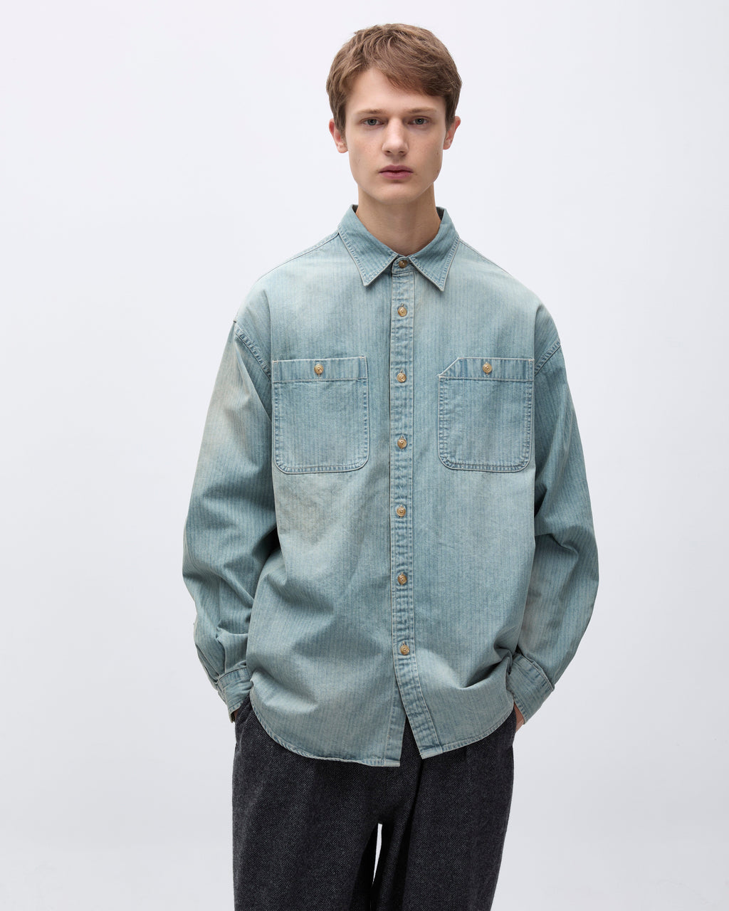 Khakis - Hbt Over Shirt (Light Blue) product image 6 | TRAB K-Fashion Australia