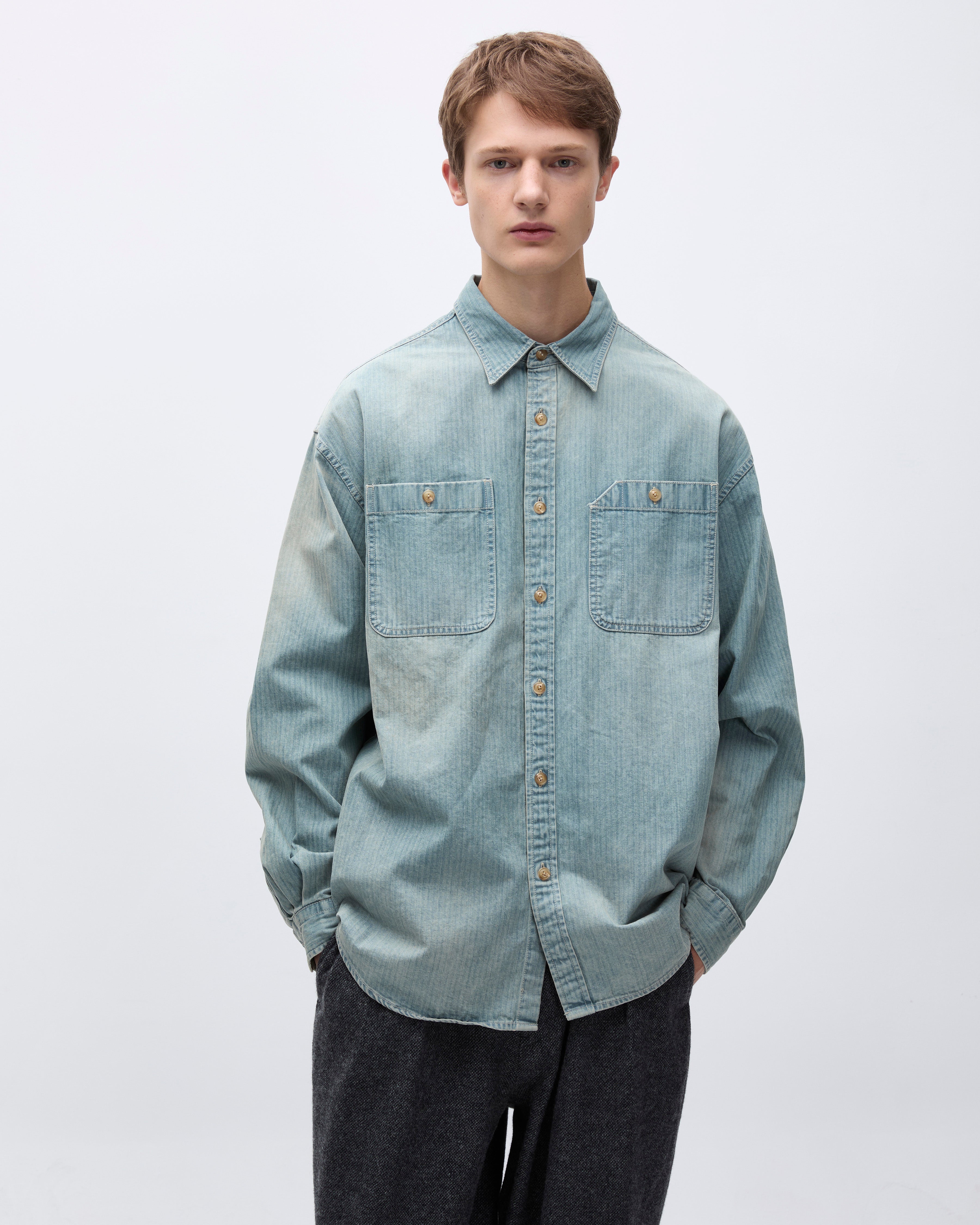 Khakis - Hbt Over Shirt (Light Blue) product image 6 | TRAB K-Fashion Australia