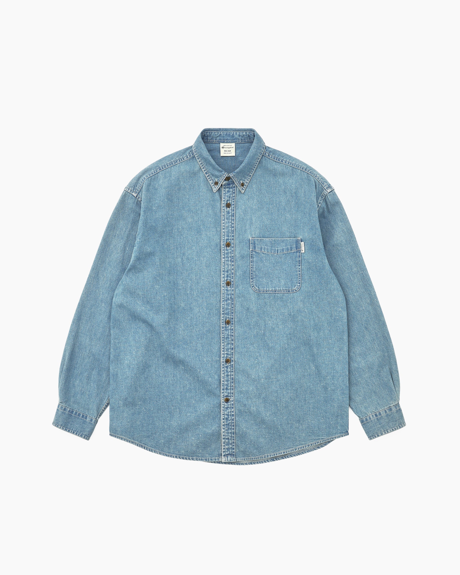 Khakis - Champion Club Denim Shirt (Light Blue) product image 1 | TRAB K-Fashion Australia