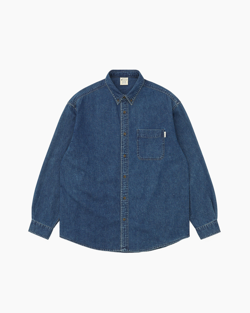 Khakis - Champion Club Denim Shirt (Mid Blue) product image 1 | TRAB K-Fashion Australia