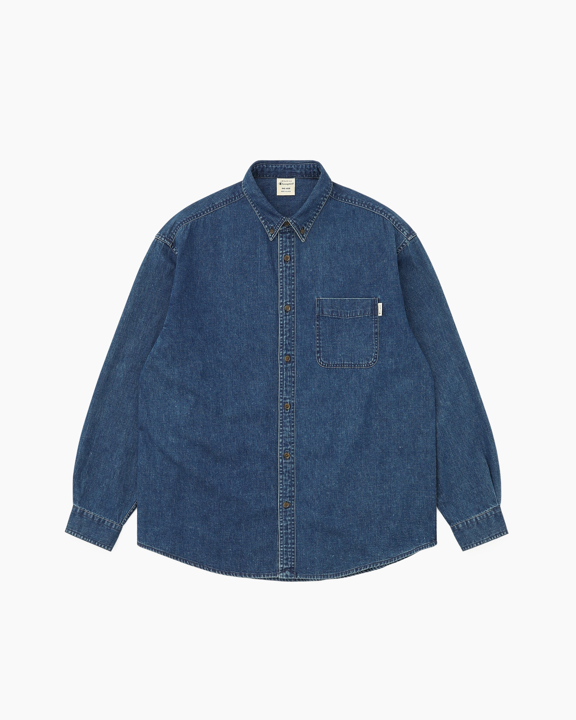 Khakis - Champion Club Denim Shirt (Mid Blue) product image 1 | TRAB K-Fashion Australia