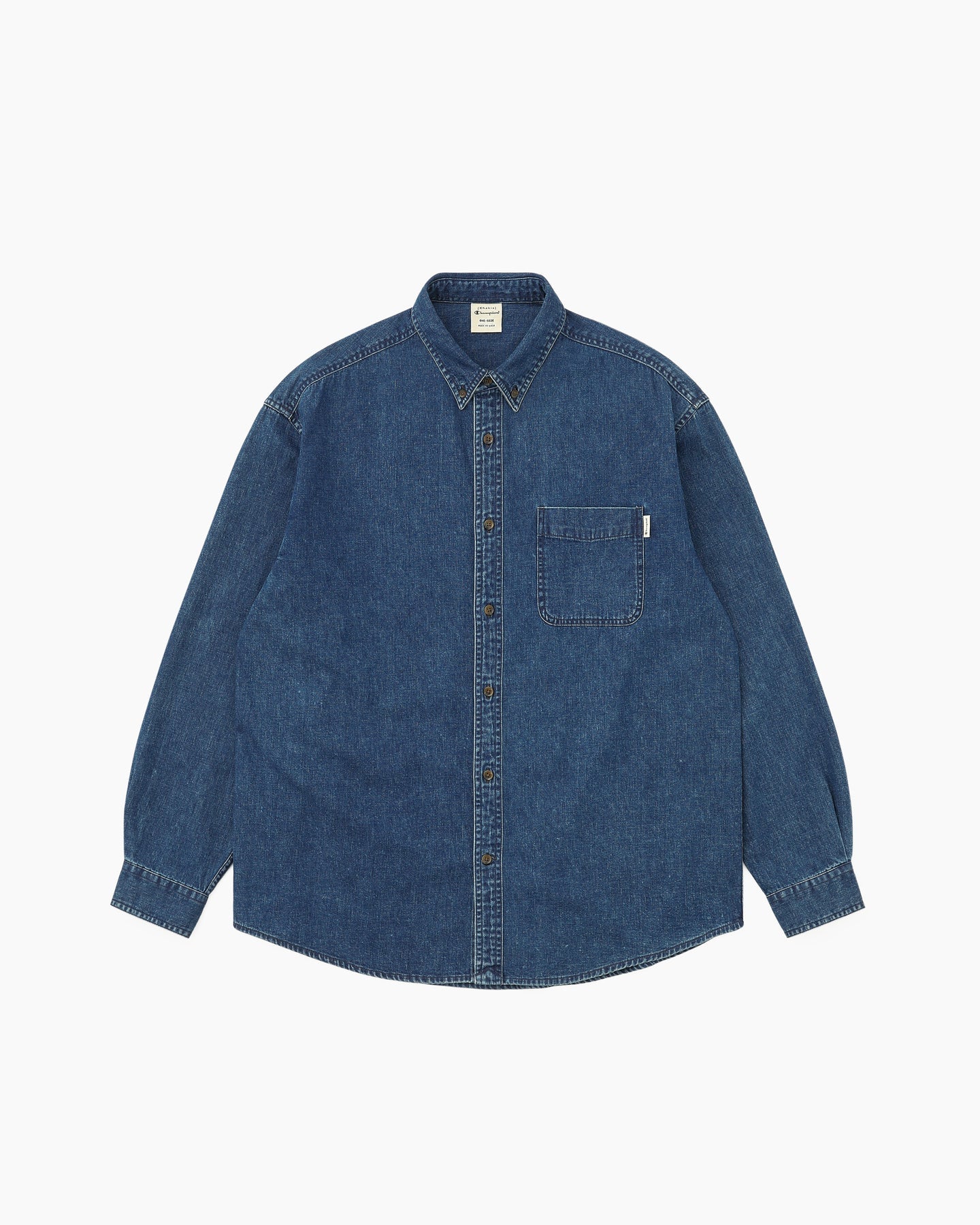 Khakis - Champion Club Denim Shirt (Mid Blue) product image 1 | TRAB K-Fashion Australia