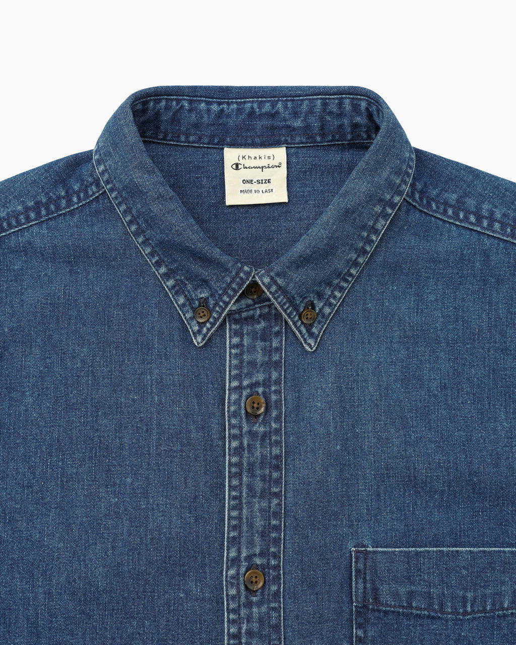 Khakis - Champion Club Denim Shirt (Mid Blue) product image 2 | TRAB K-Fashion Australia
