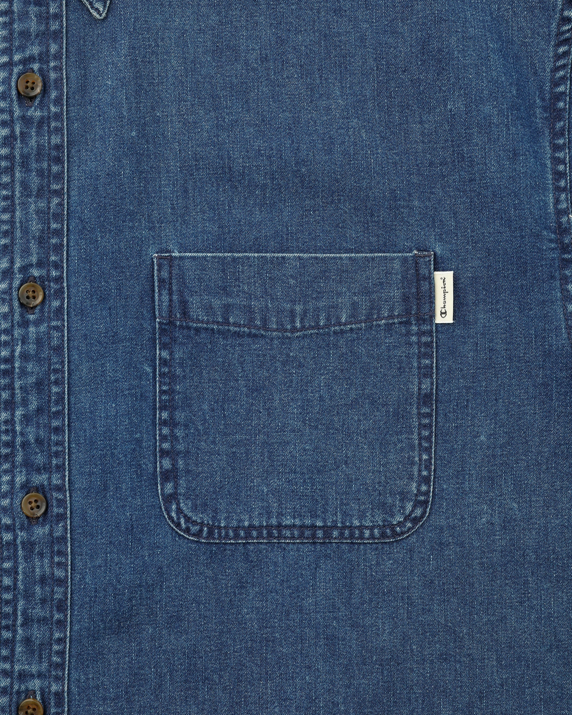 Khakis - Champion Club Denim Shirt (Mid Blue) product image 3 | TRAB K-Fashion Australia