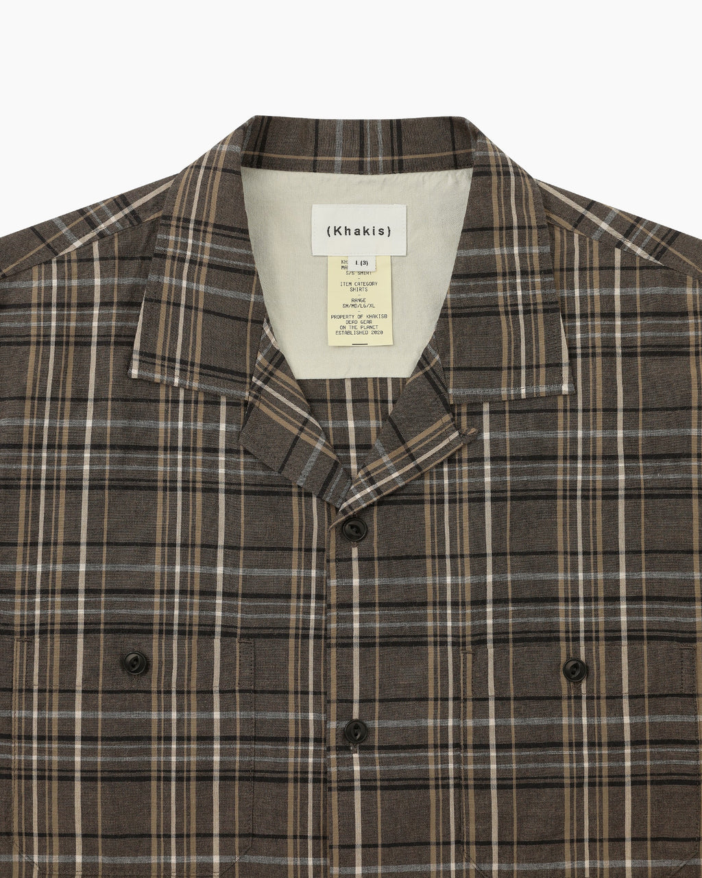 Khakis - Madras Check S/S Shirt (Black) product image 2 | TRAB K-Fashion Australia