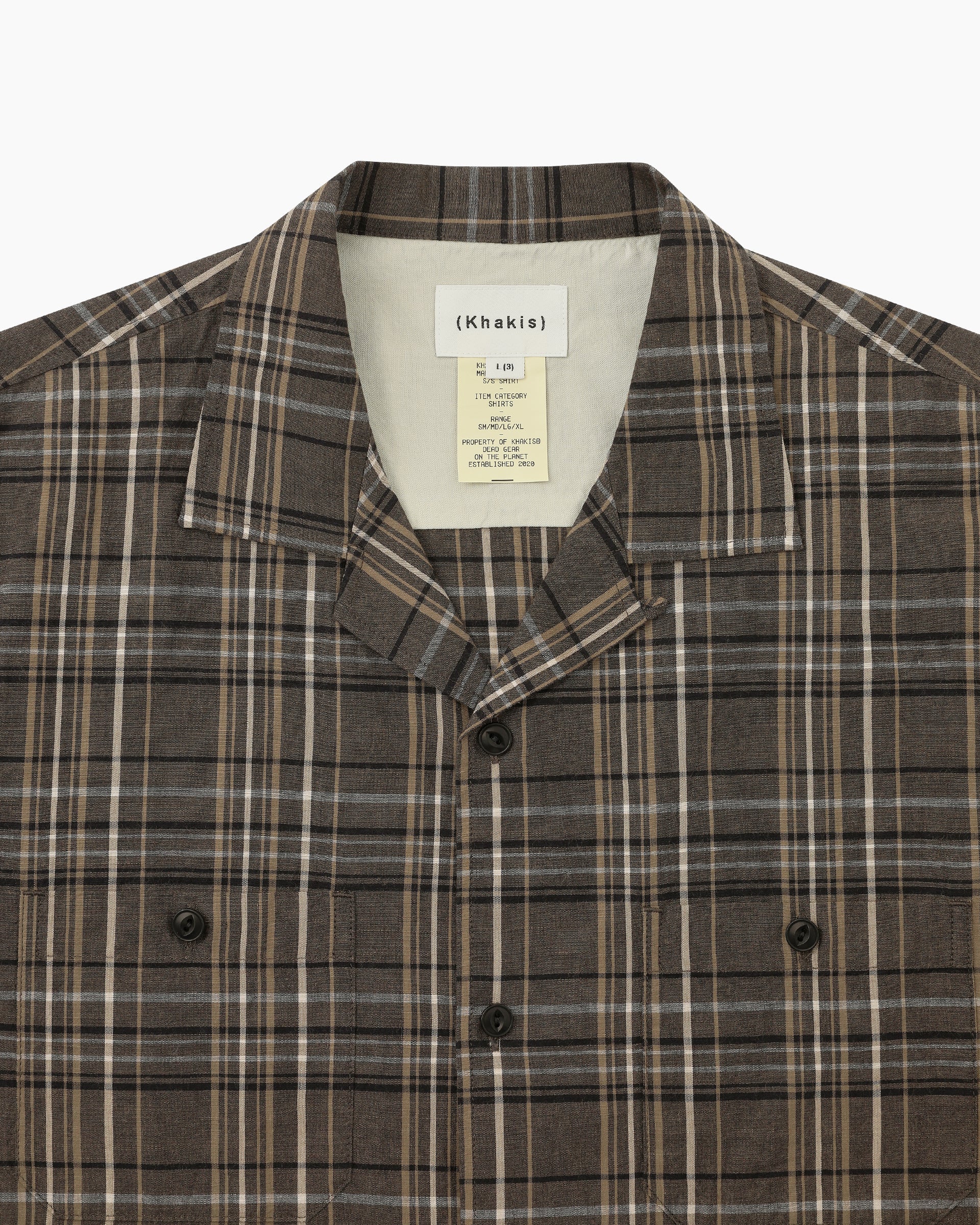 Khakis - Madras Check S/S Shirt (Black) product image 2 | TRAB K-Fashion Australia