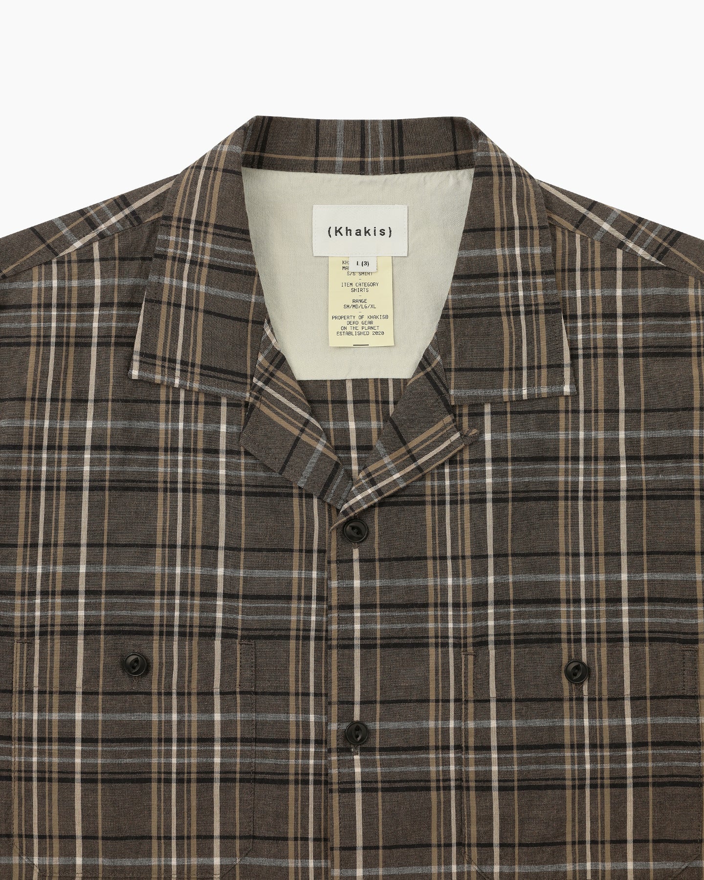 Khakis - Madras Check S/S Shirt (Black) product image 2 | TRAB K-Fashion Australia
