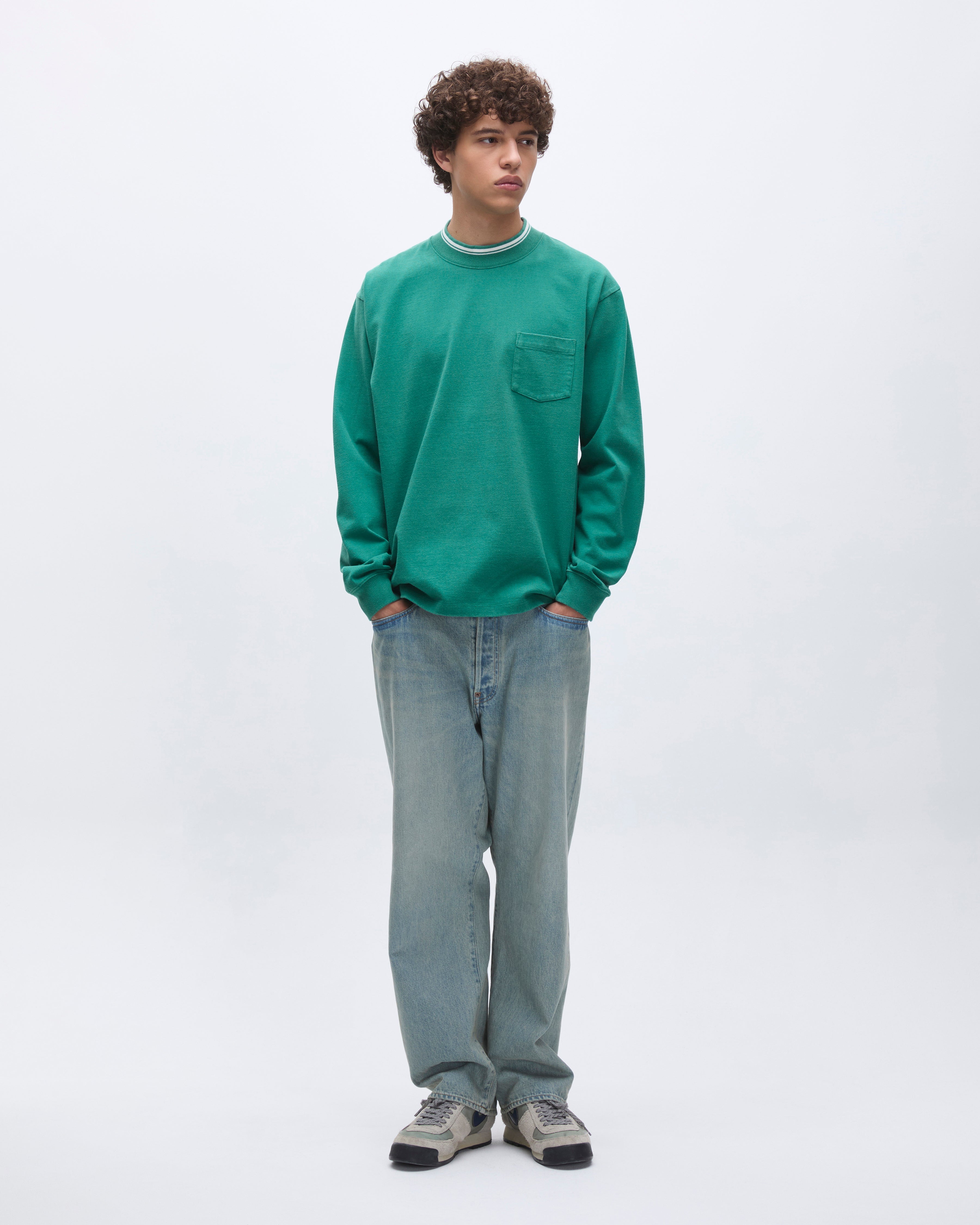 Khakis - Mockneck L/S Tee (Green) product image 6 | TRAB K-Fashion Australia