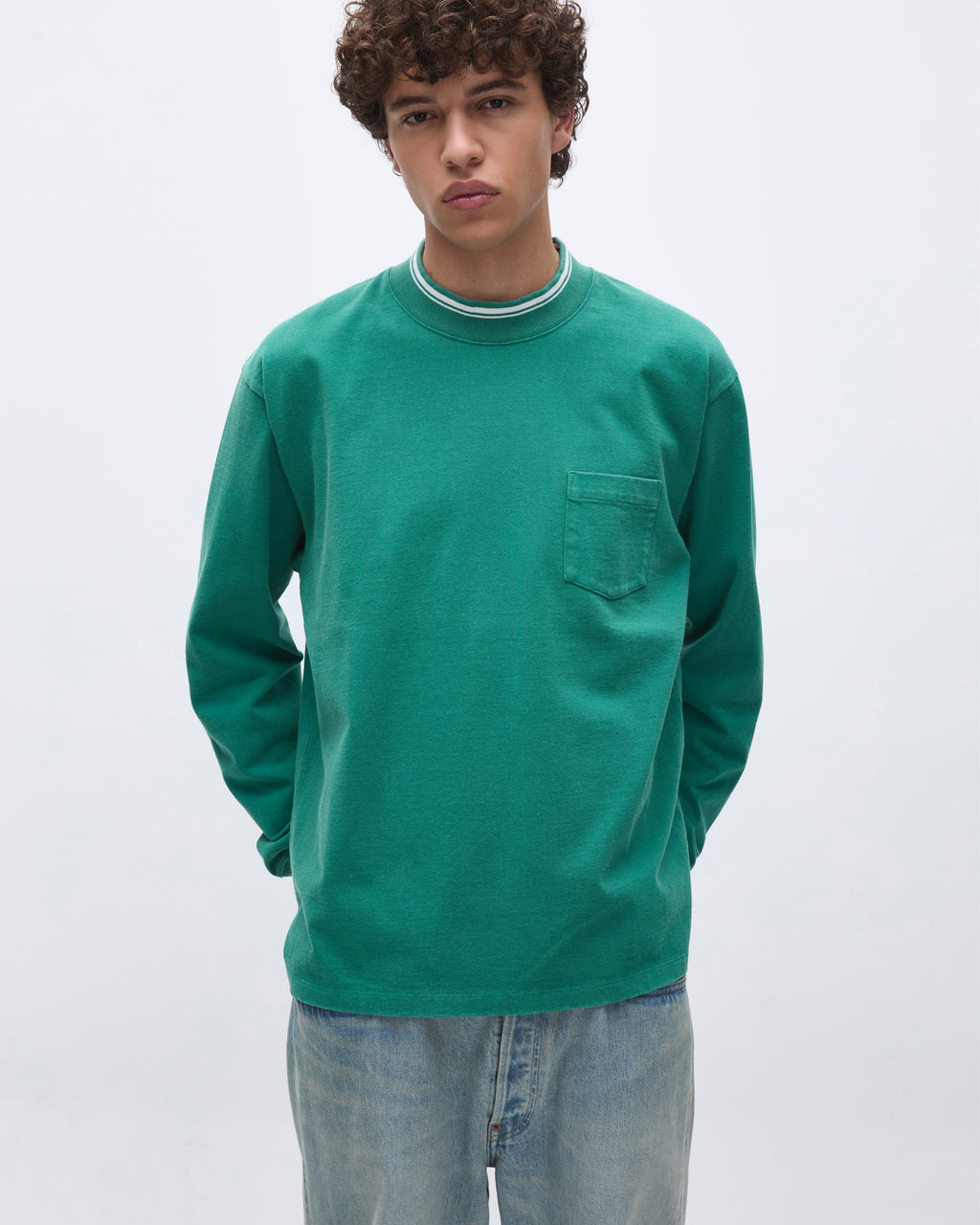 Khakis - Mockneck L/S Tee (Green) product image 5 | TRAB K-Fashion Australia