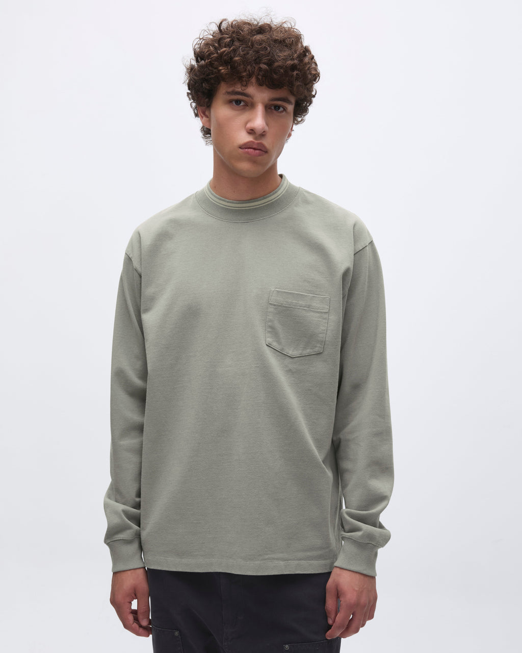 Khakis - Mockneck L/S Tee (Grey) product image 5 | TRAB K-Fashion Australia