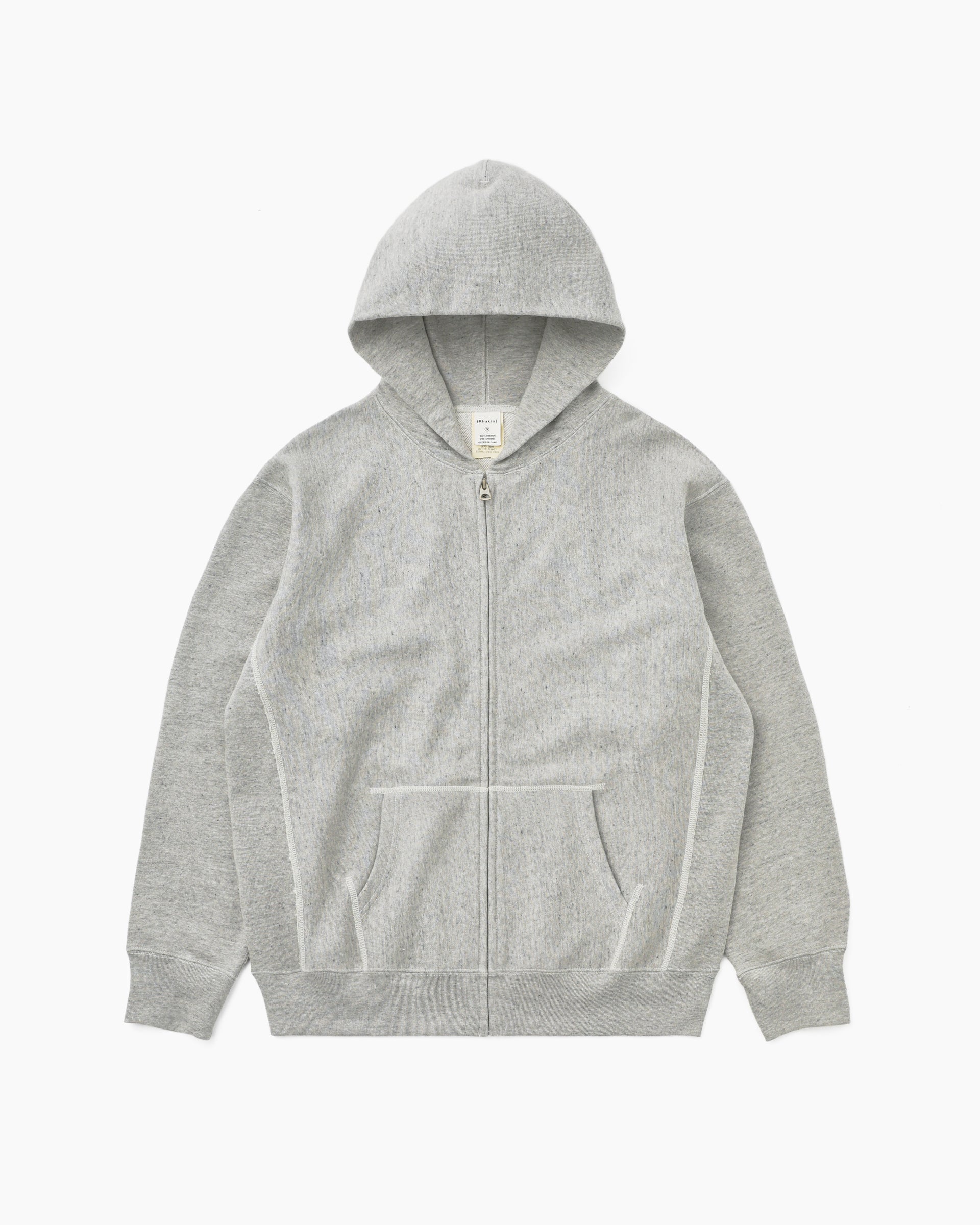 Khakis - Original Full Zip Hoodie (Heather Grey) product image 1 | TRAB K-Fashion Australia
