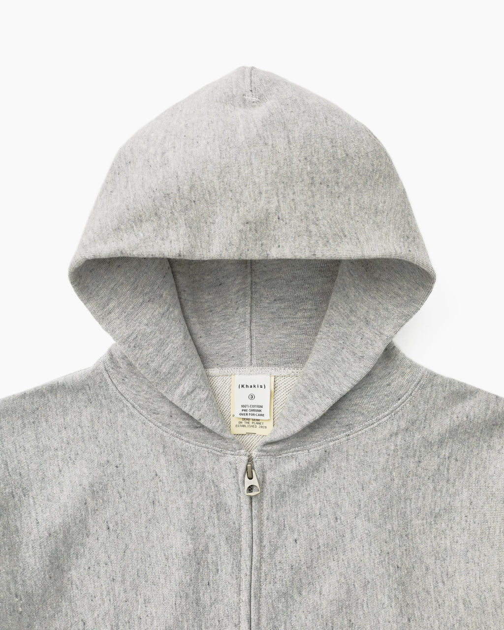 Khakis - Original Full Zip Hoodie (Heather Grey) product image 2 | TRAB K-Fashion Australia