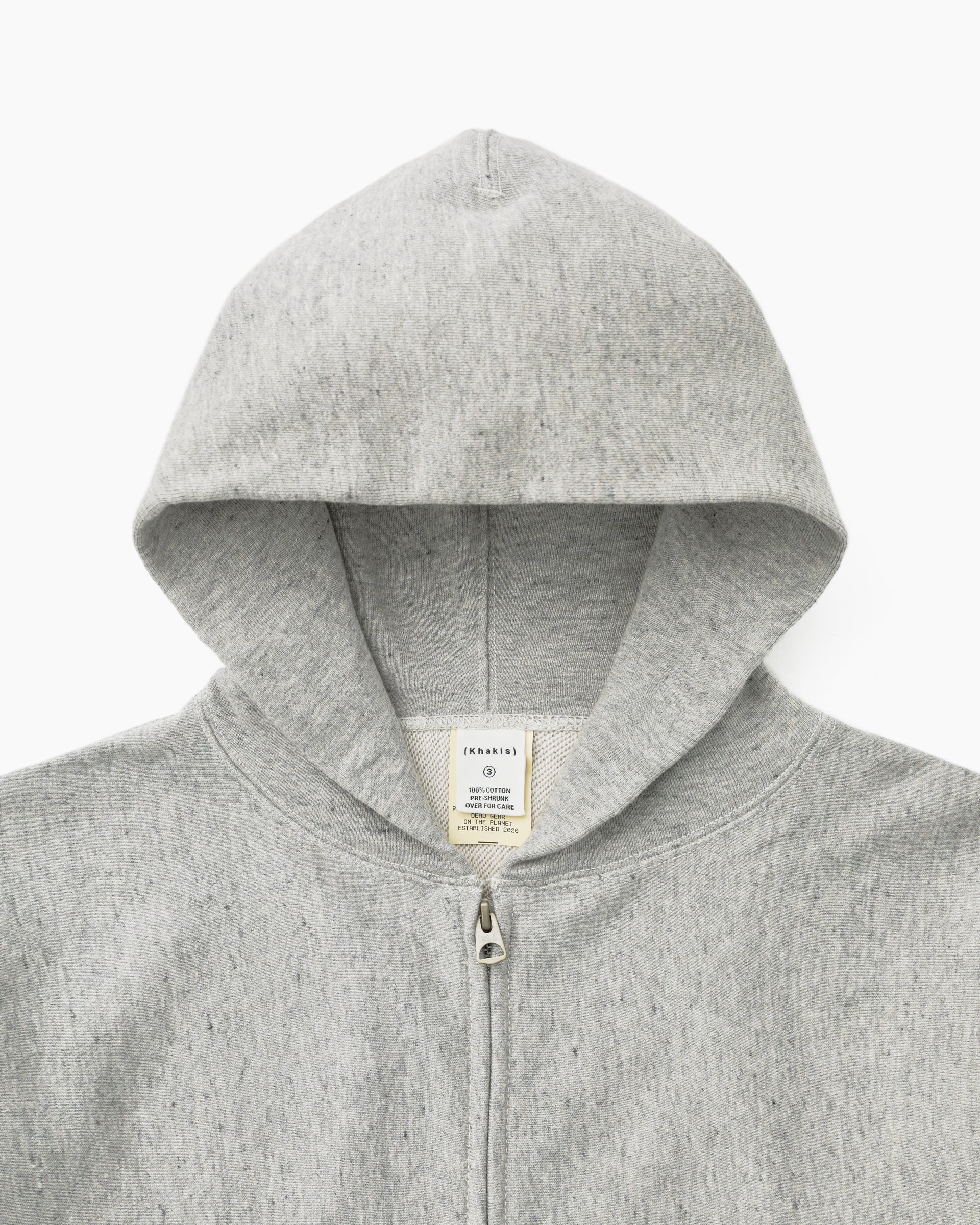 Khakis - Original Full Zip Hoodie (Heather Grey) product image 2 | TRAB K-Fashion Australia