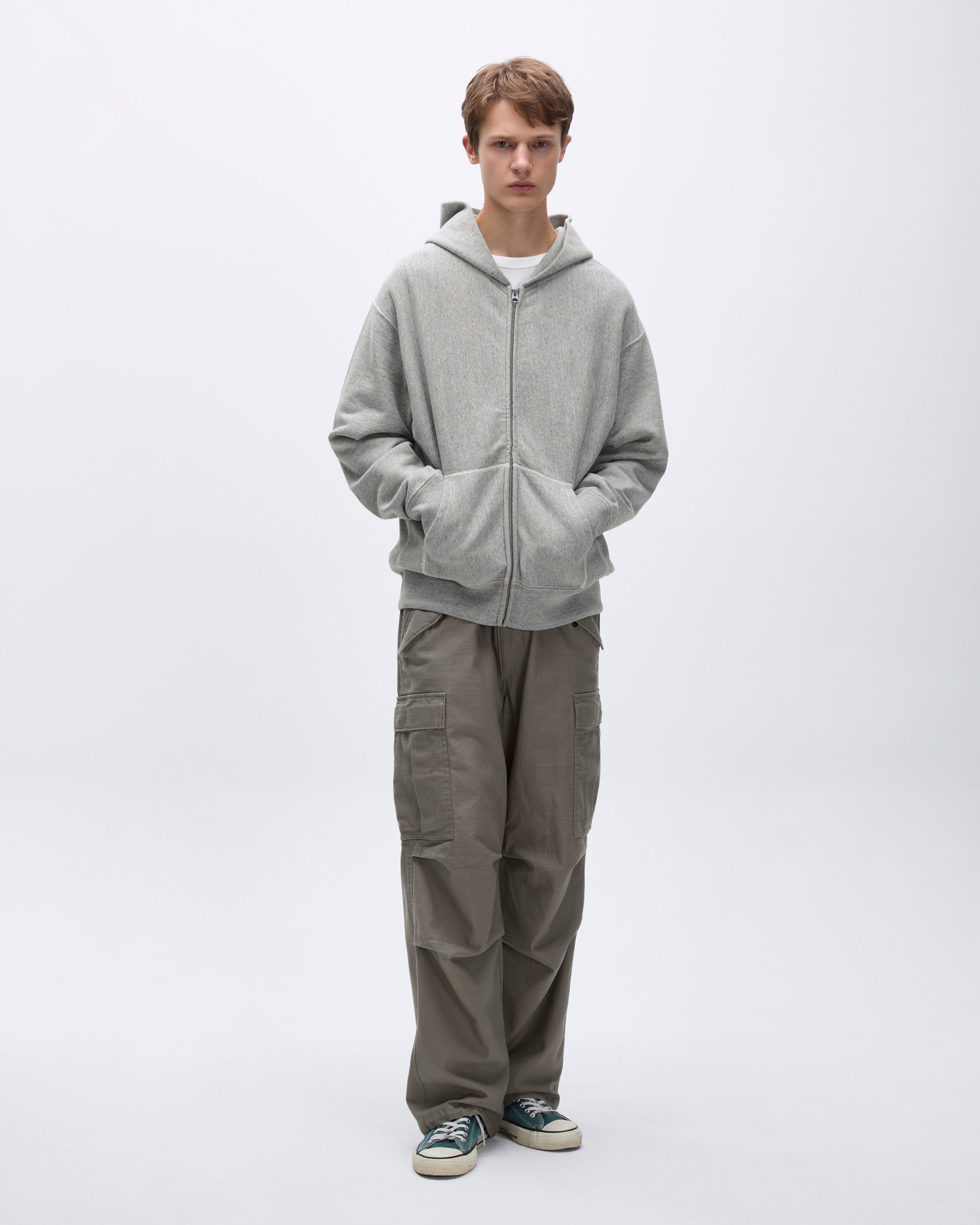 Khakis - Original Full Zip Hoodie (Heather Grey) product image 6 | TRAB K-Fashion Australia